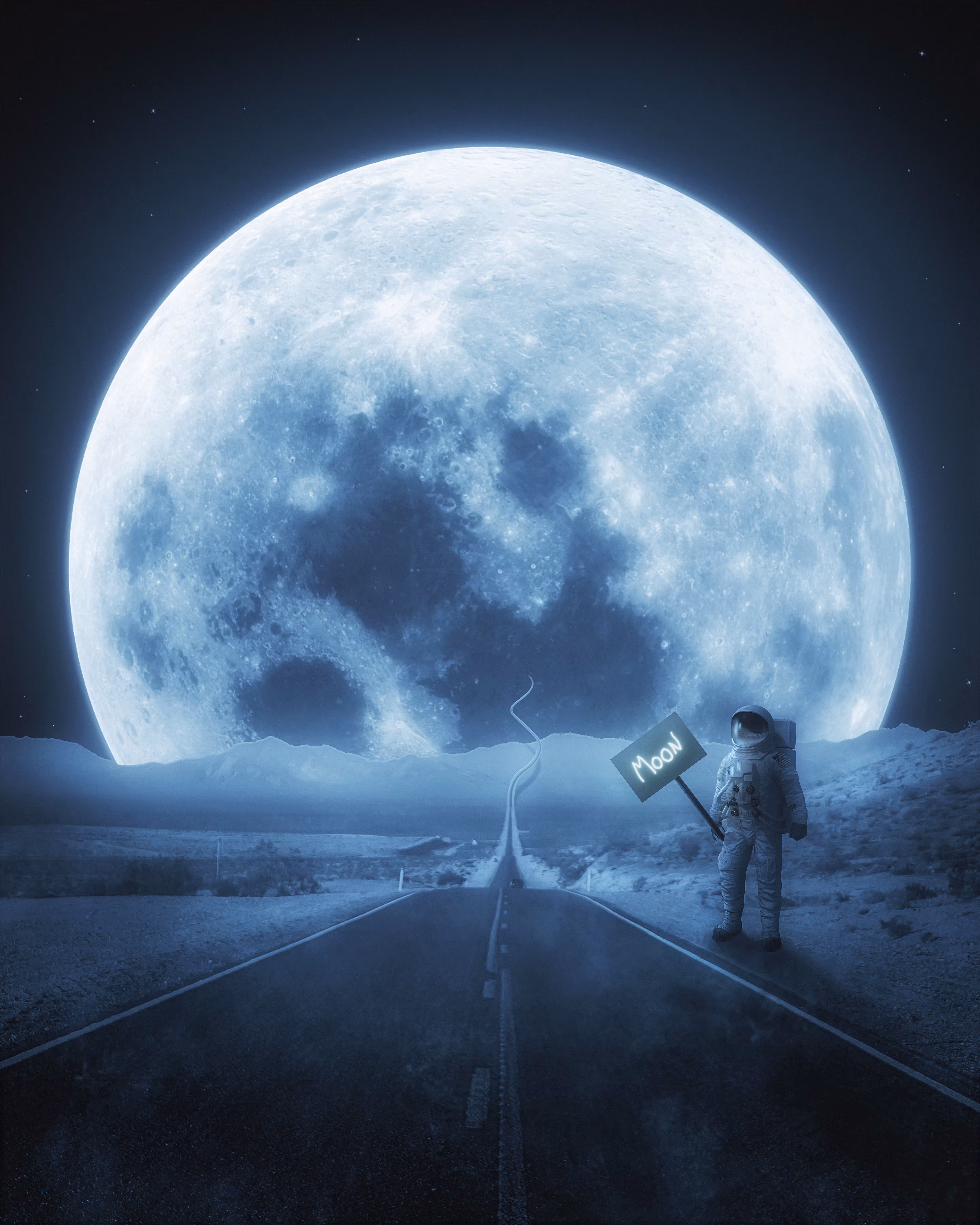 Hitchhiking to the moon