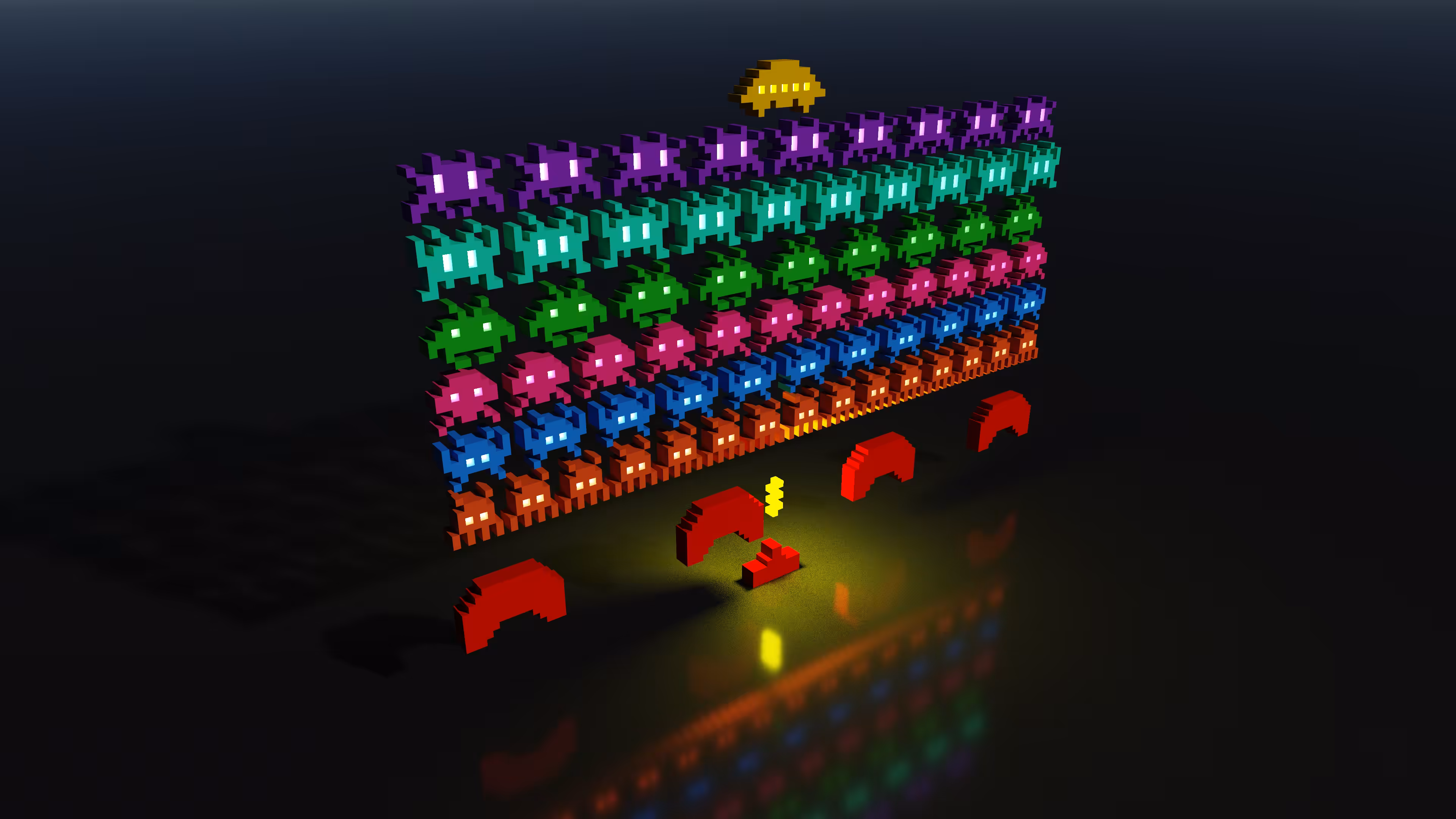 Space Invaders 3D 4k