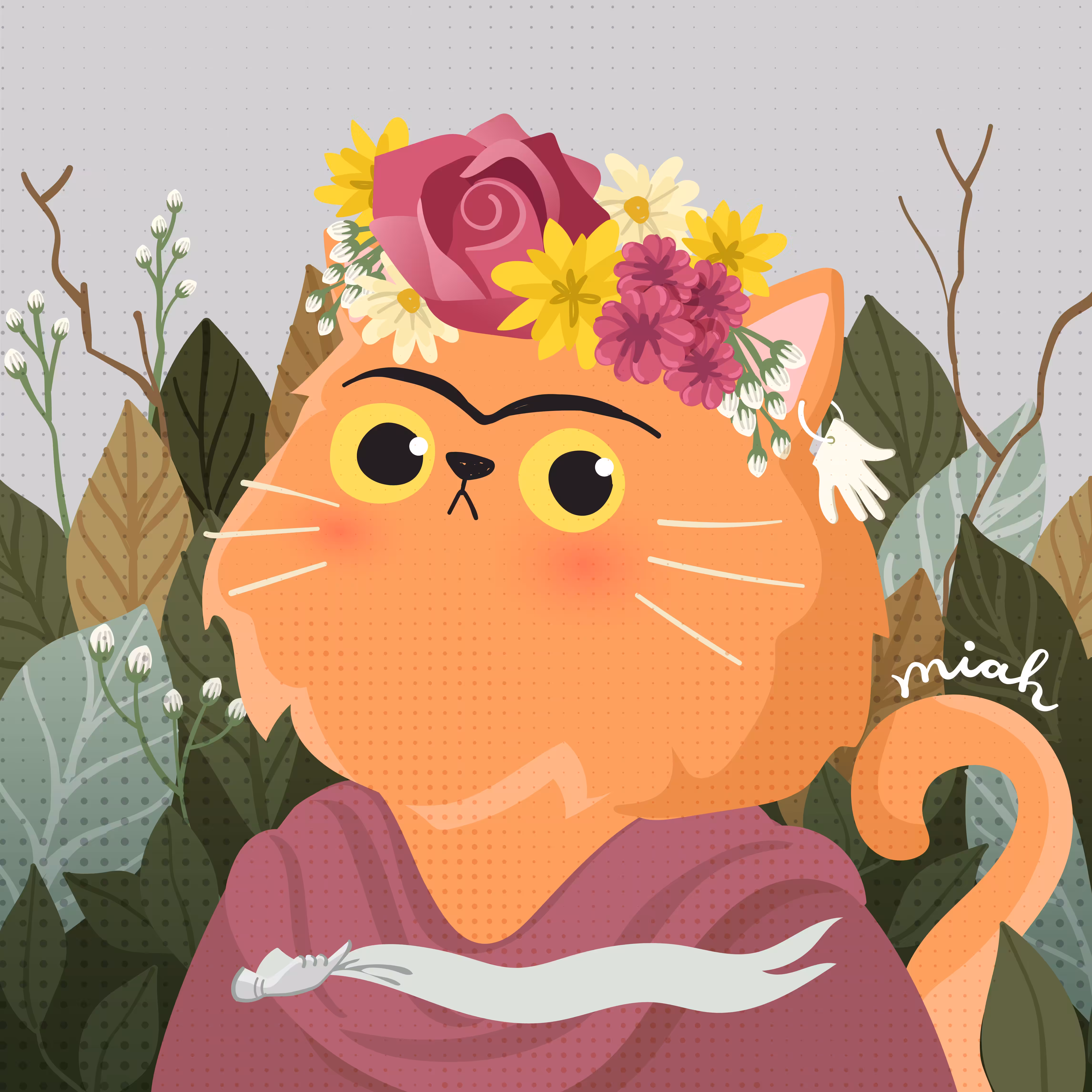 Famous Painting : Meow Frida