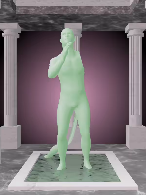 HeavenComputer: The Cheering Normie Green Man #3573