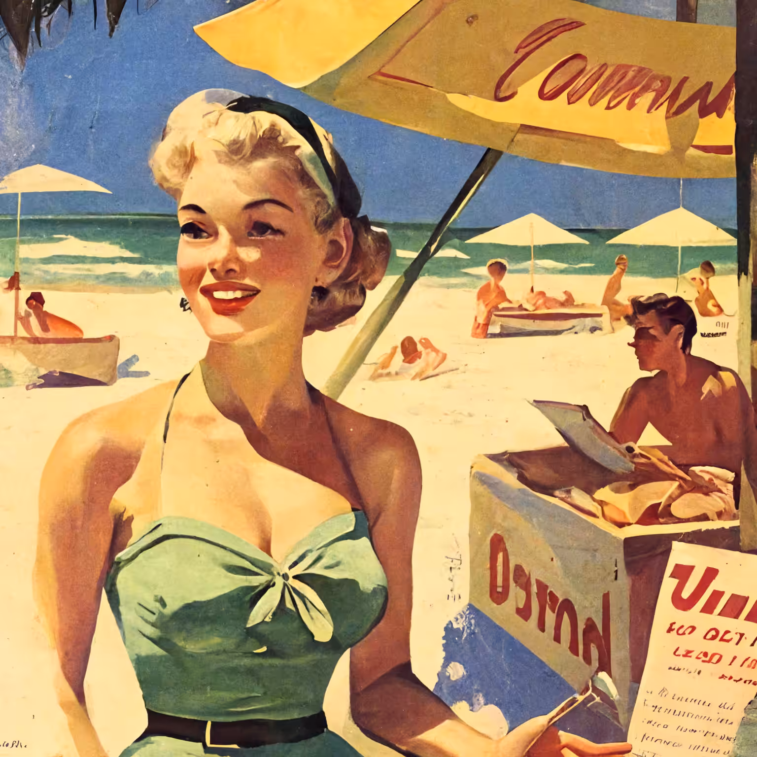 Mother gets Ready for a Swim