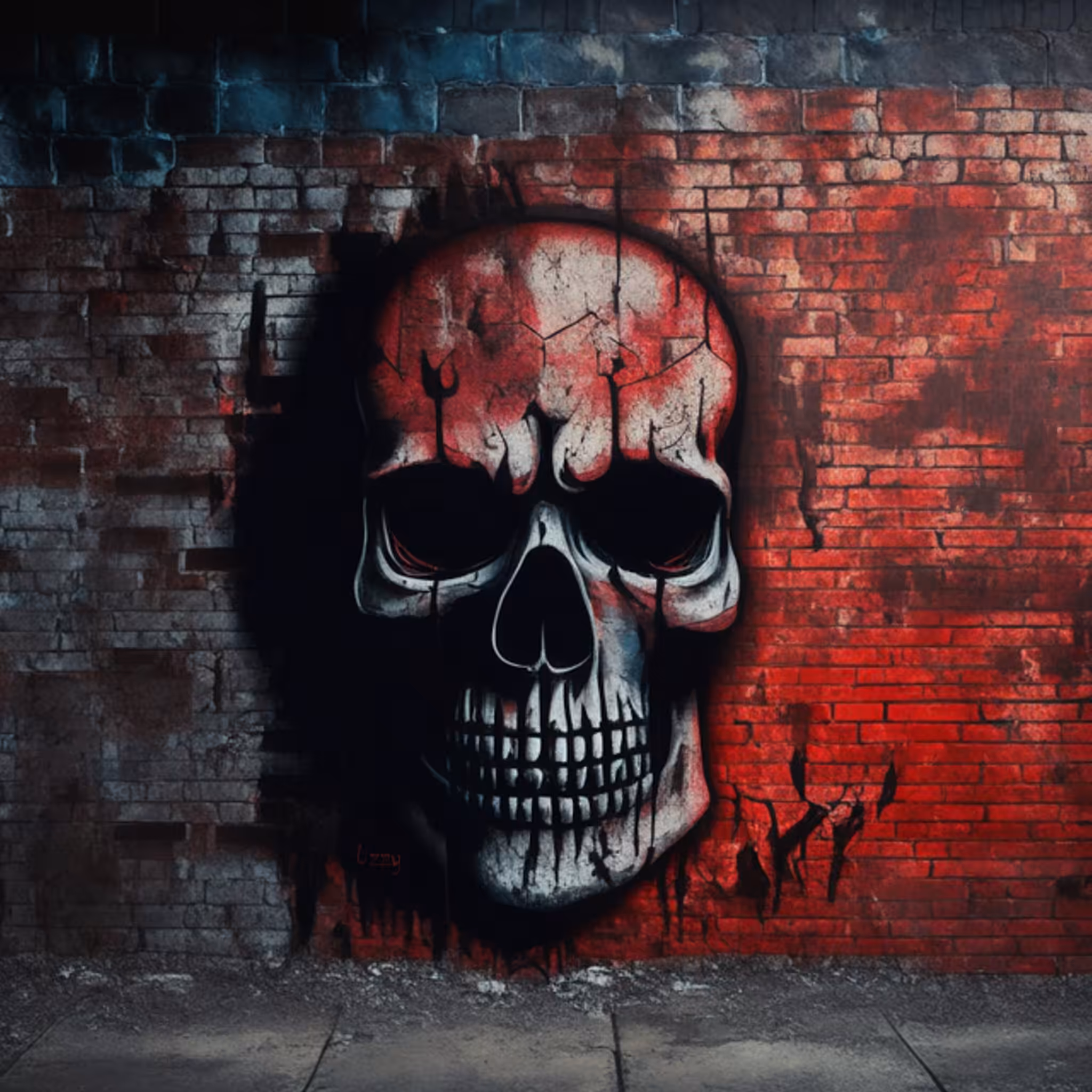 Skull graffiti #5
