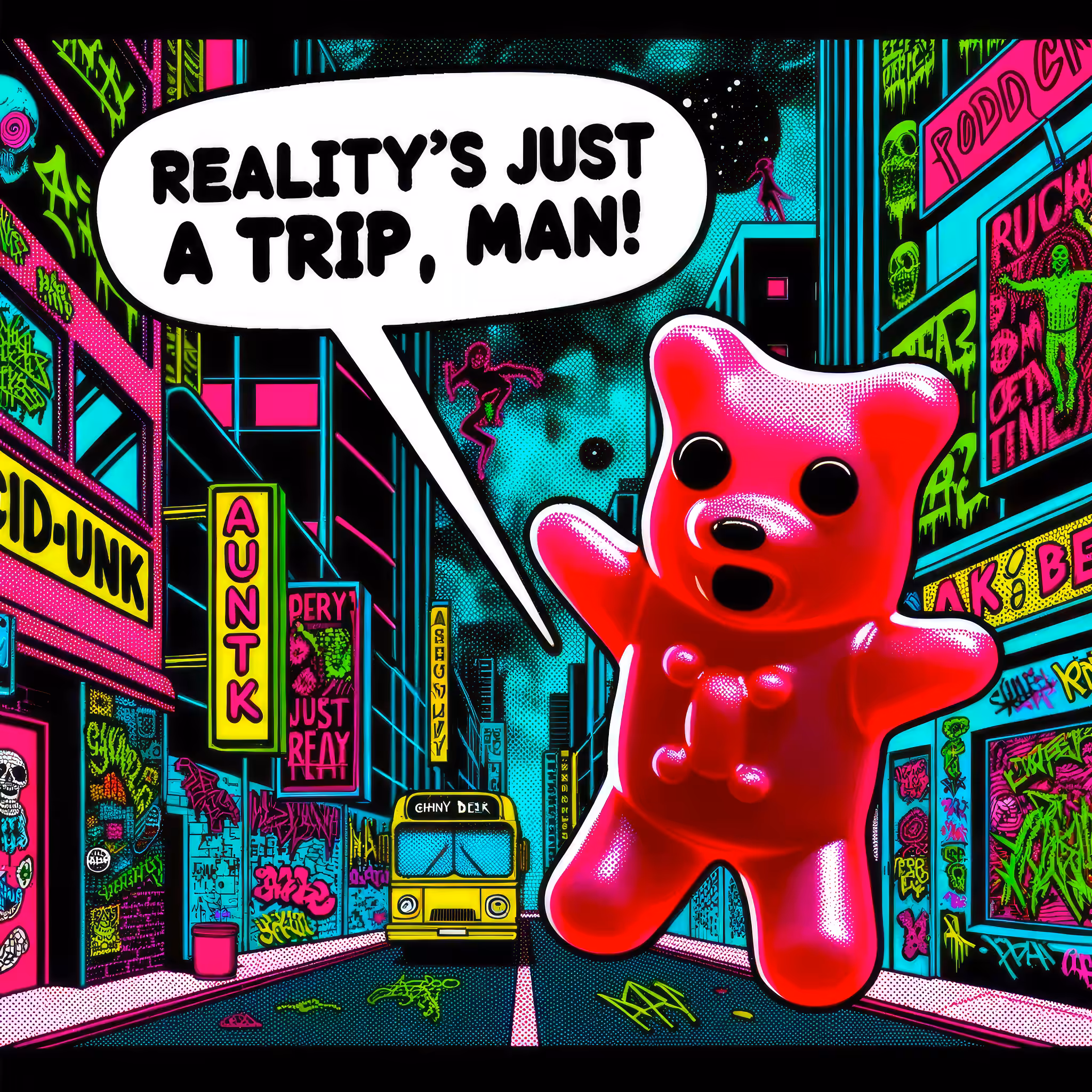 Ai Bear Art from GummyLSD: LSDGB: Comic  #1