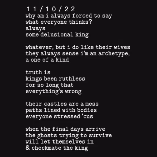 １１／１０／２２
𝚠𝚑𝚢 𝚊𝚖...
