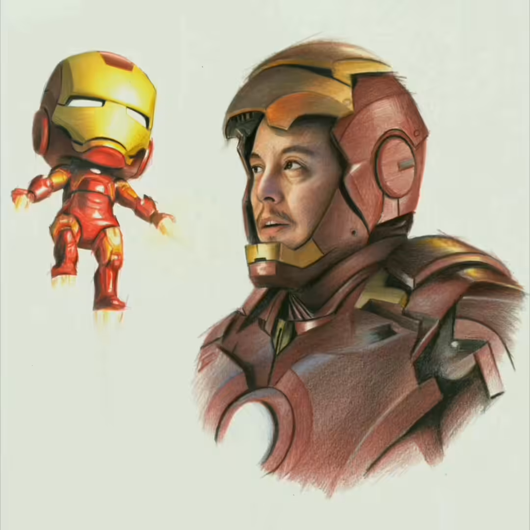 IRON MUSK (pencil drawing)