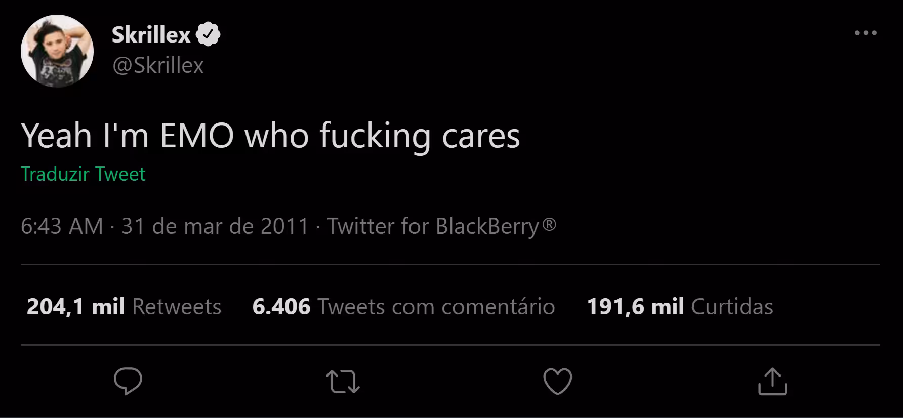 Yeah I'm EMO who fucking cares