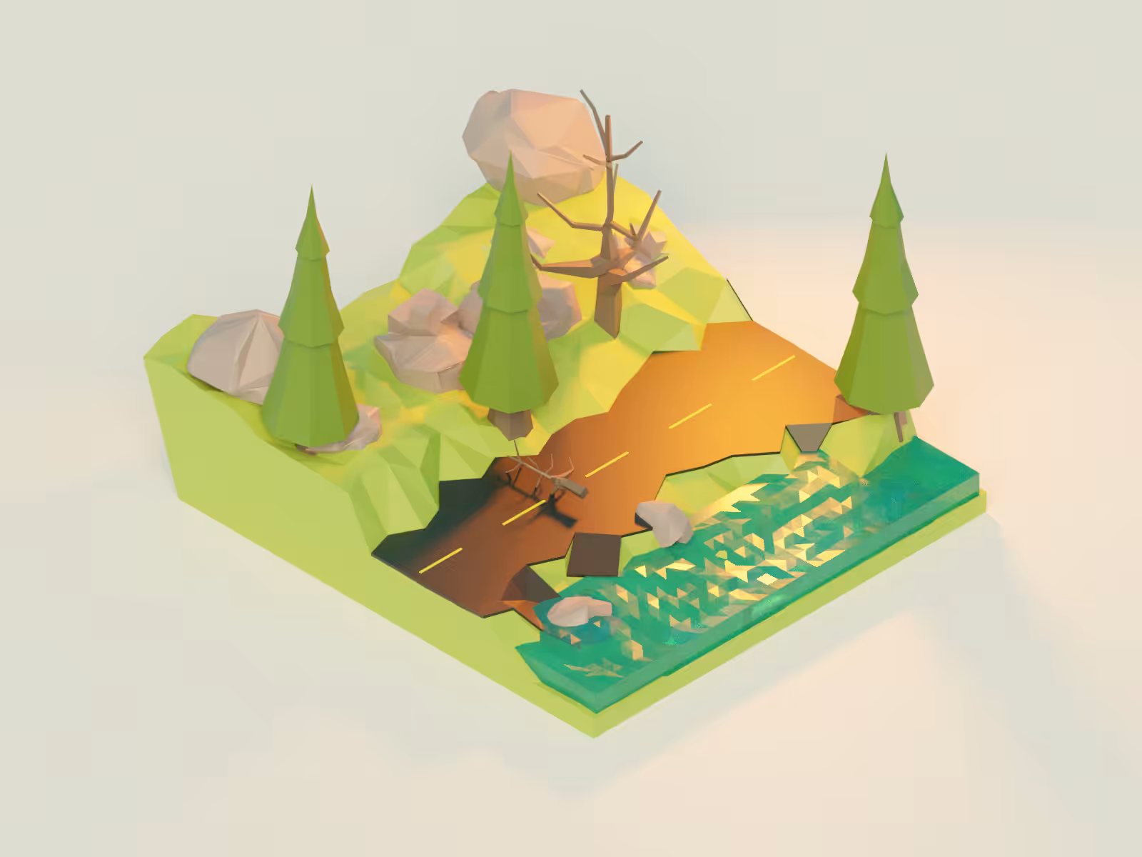 A Road through a Forest