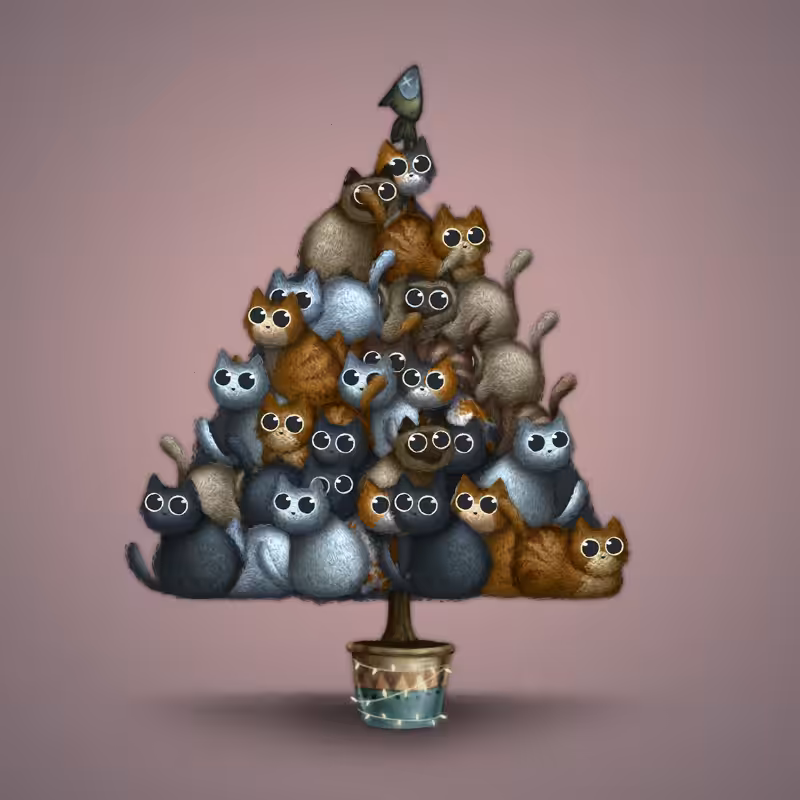 Fluffy Christmas Tree #42