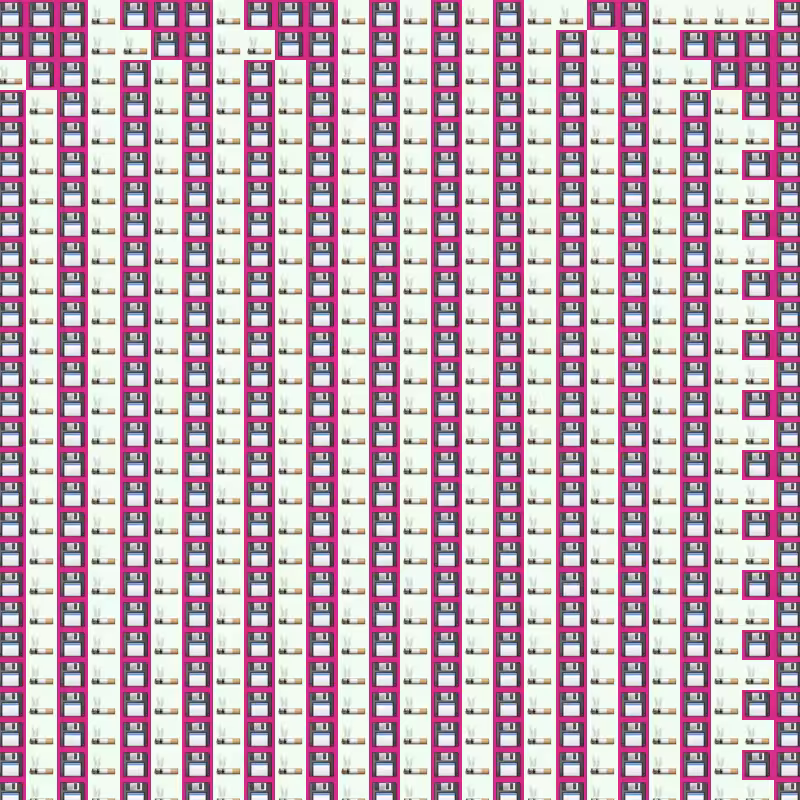 Elementary Cellular Emoji Automata #128