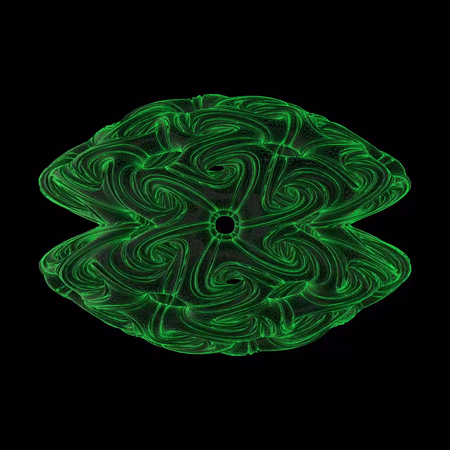 Green jellyfish brain