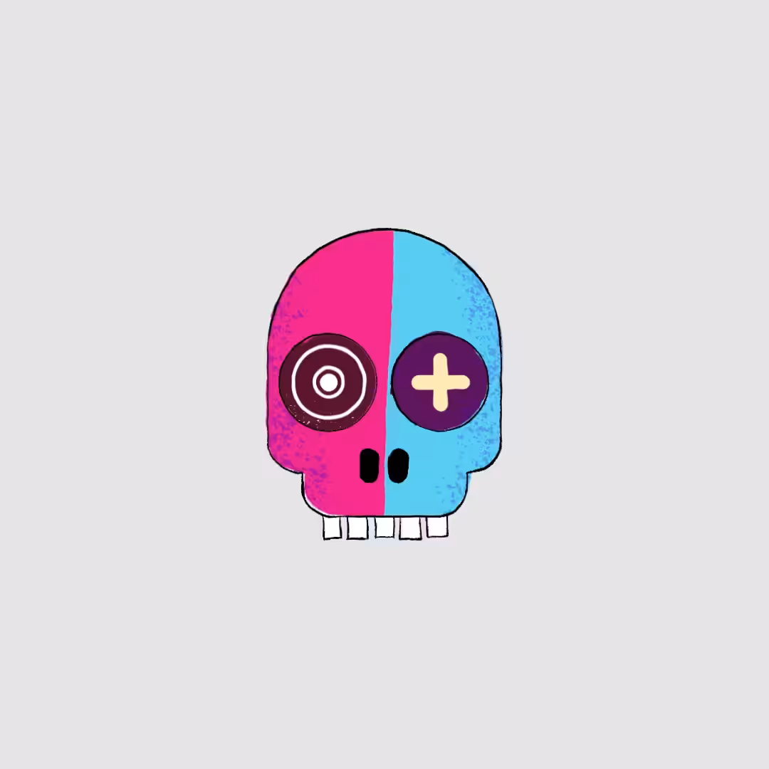 2d Motion Loops ( Frame By Frame ): NFT Guild Skull