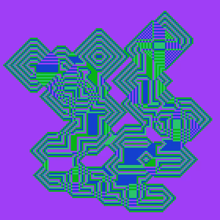 Superimposed Octagonal Pyramids #43