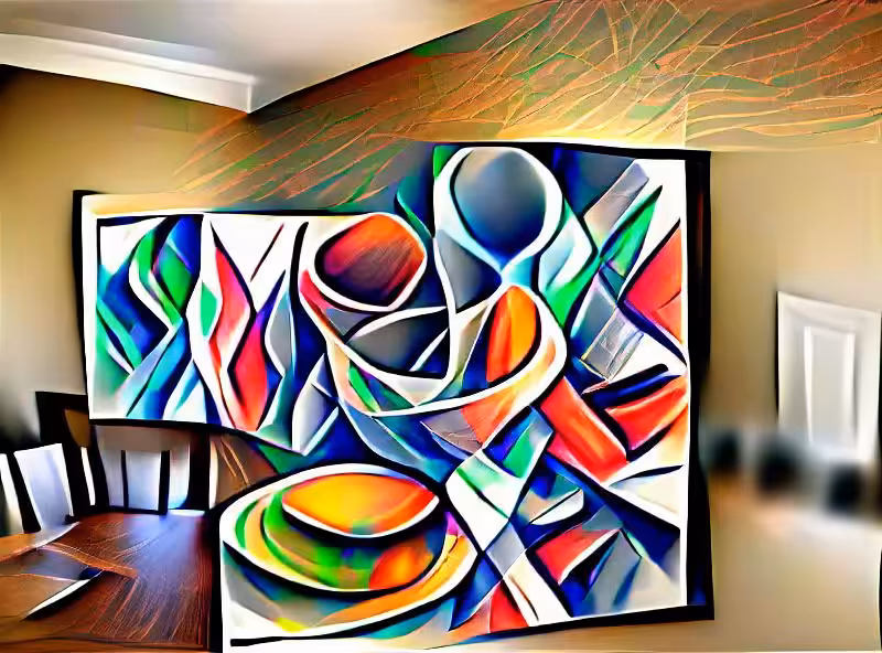 Abraham's First Works: abstract art for my dining room wall