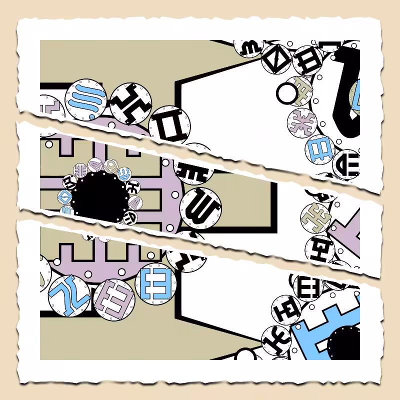 Fractals and fractures -"Alphabetic Signs" #12