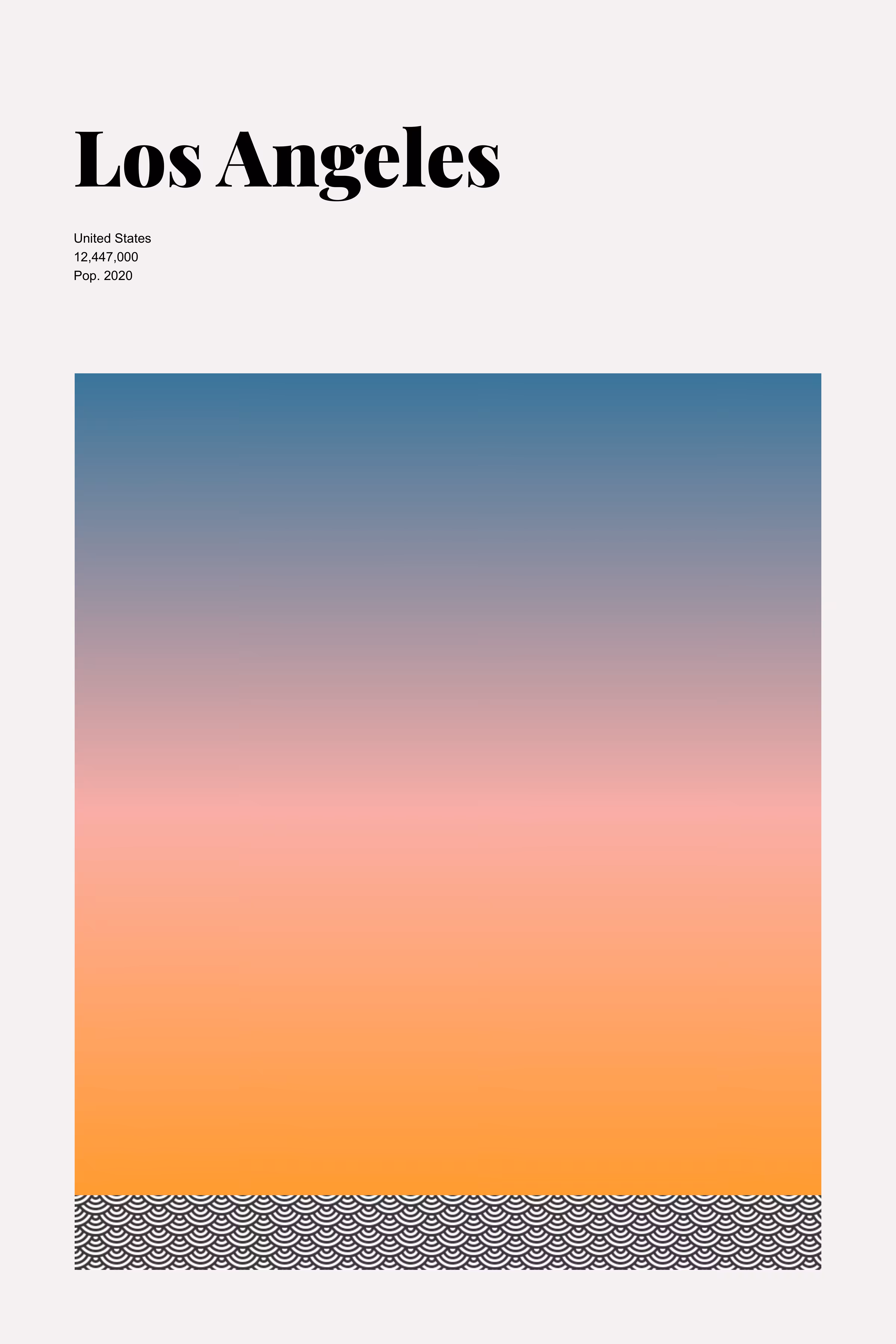 Los Angeles Abstract Travel Poster