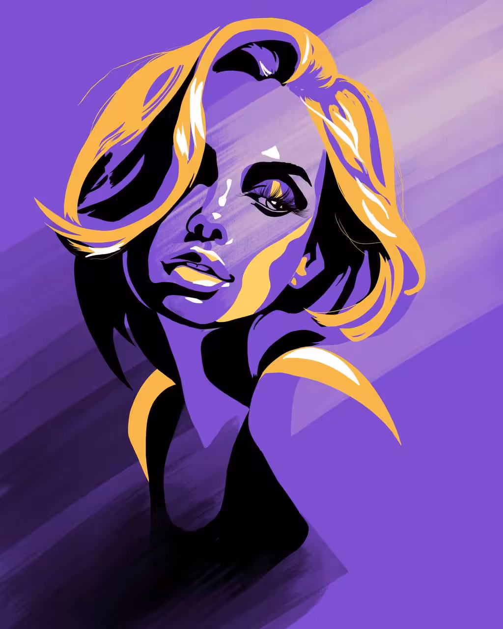 Light and dark. Violet.