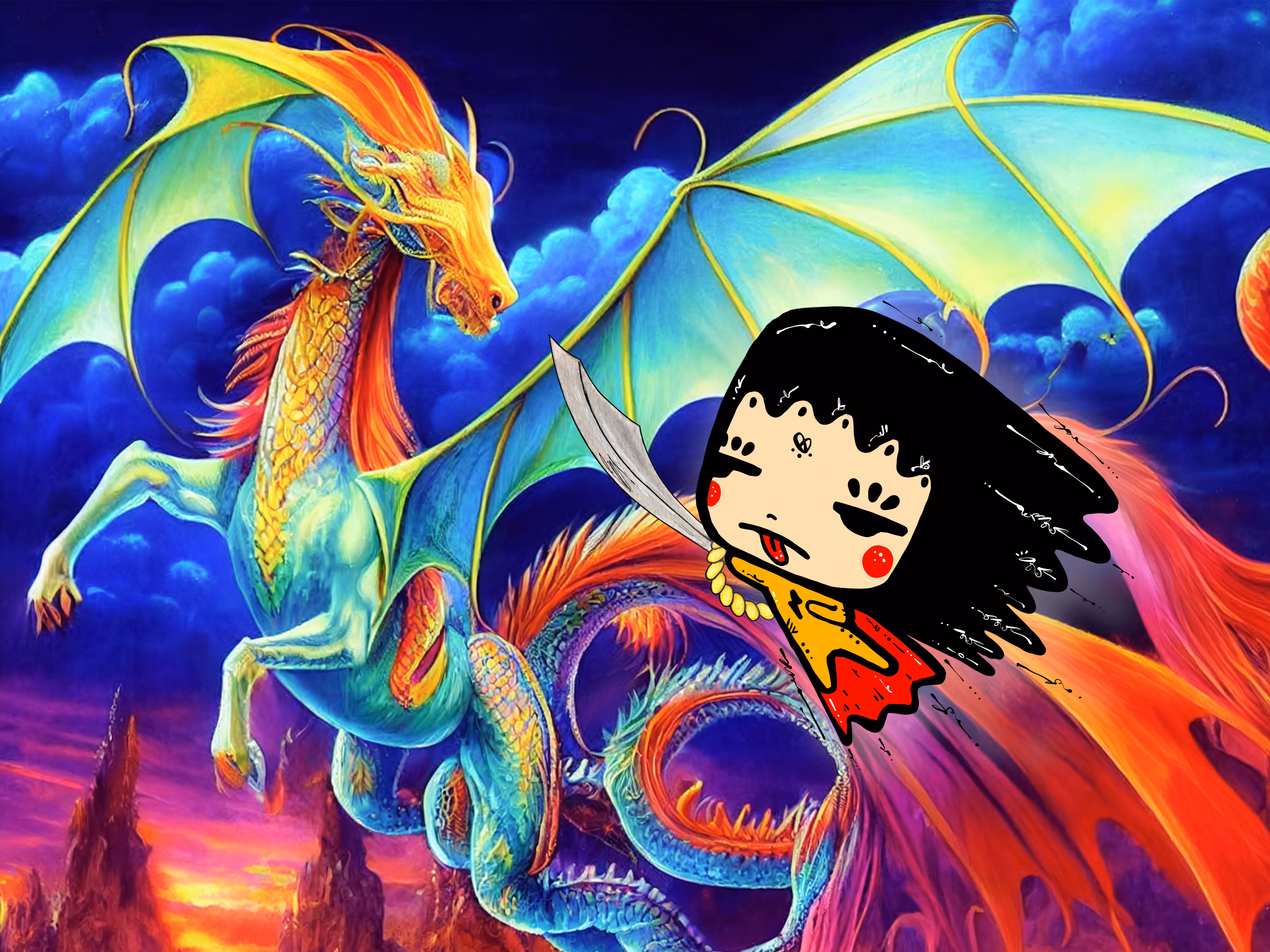 KIKU CONQUERS the DRAGON 2022 IRA X KIKU’S WORLD by SABET