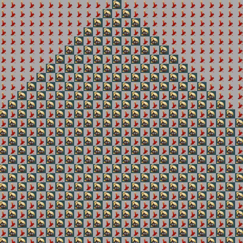 Elementary Cellular Emoji Automata #181