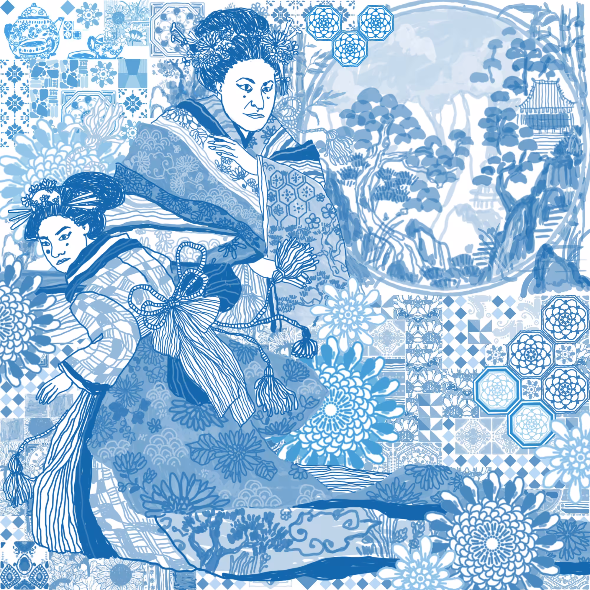 many shades of blue 001