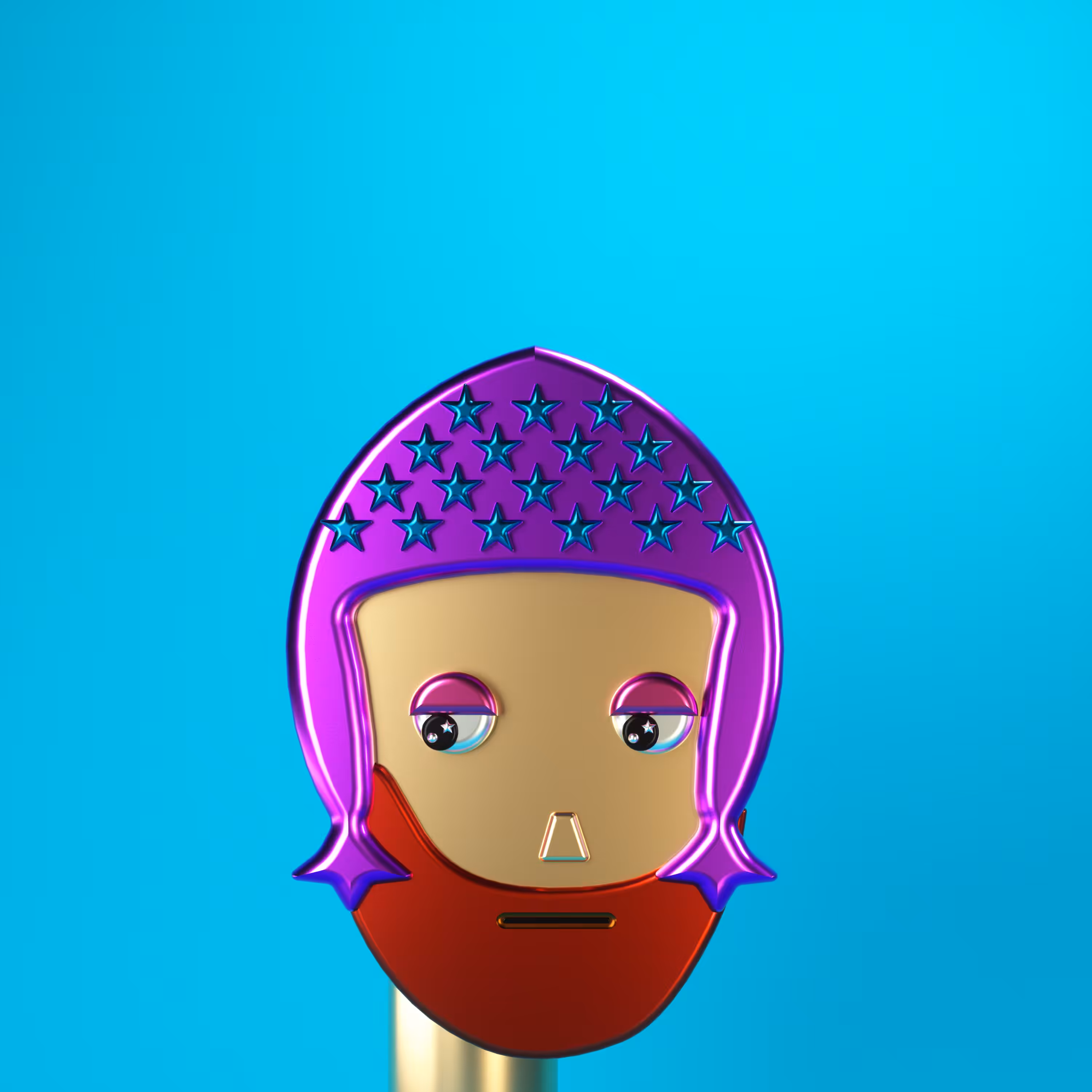 3D Chrome Punk Babies #048