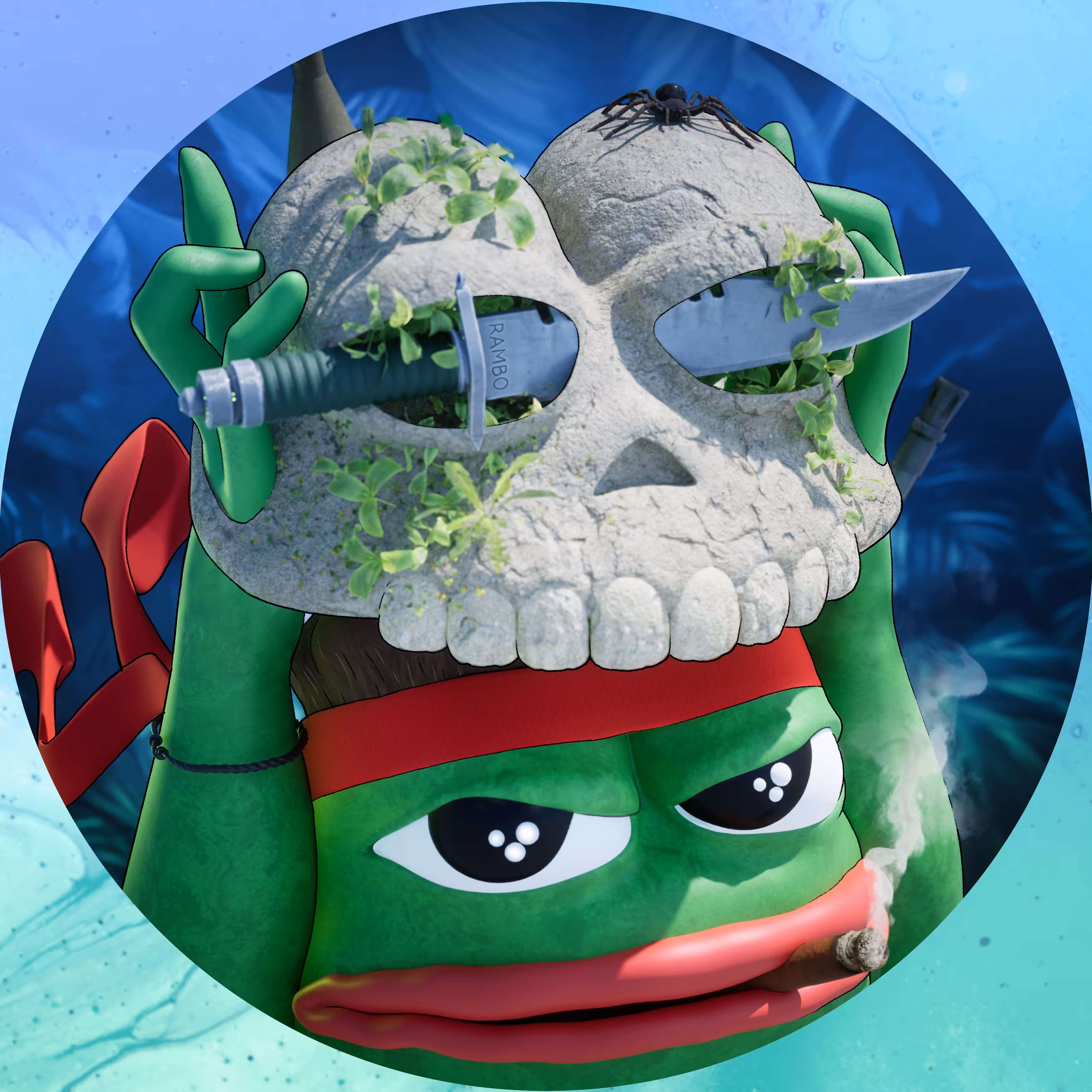 RAMBO PEPE SKULL