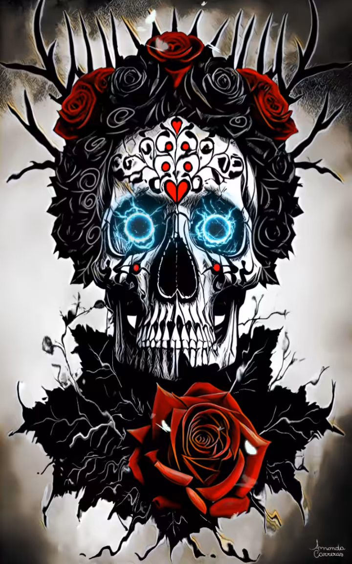 Skulls and roses  #5.