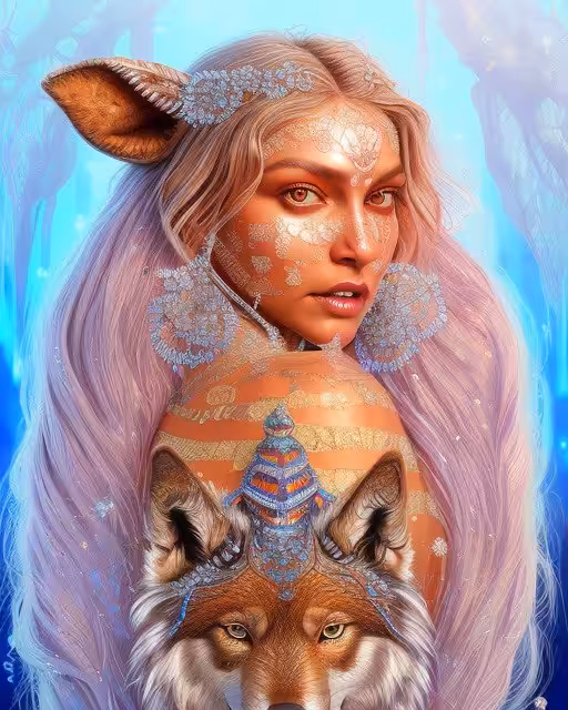 The Elaborate Wolf Woman Goddess