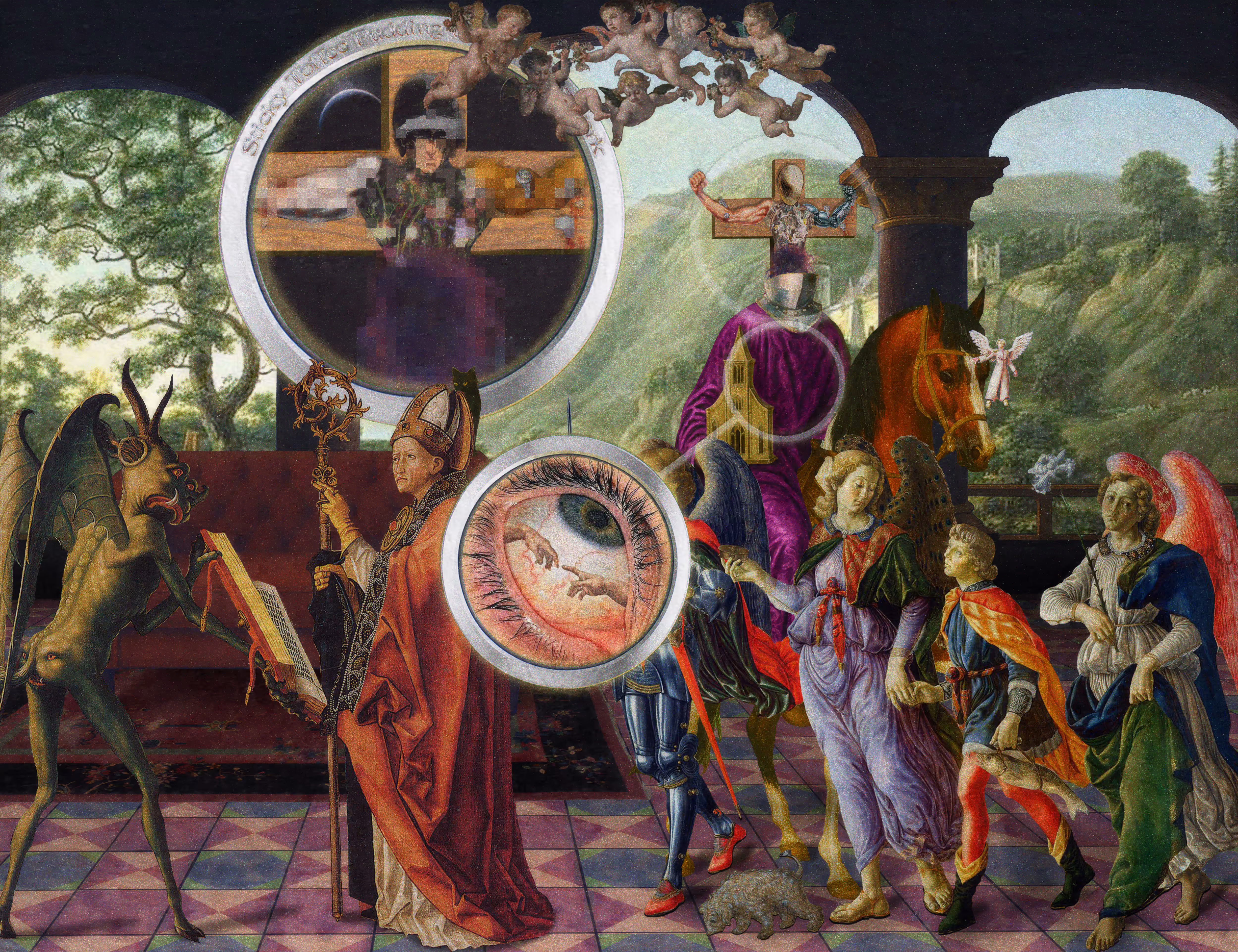 The Pilgrim’s Living Room Crucifixion; Mona Lisa Hyper-Gamble #76
