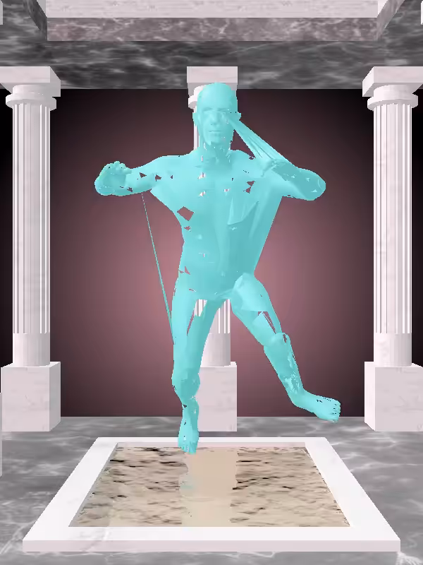 HeavenComputer: The Treading Water Minty Green Man #3299