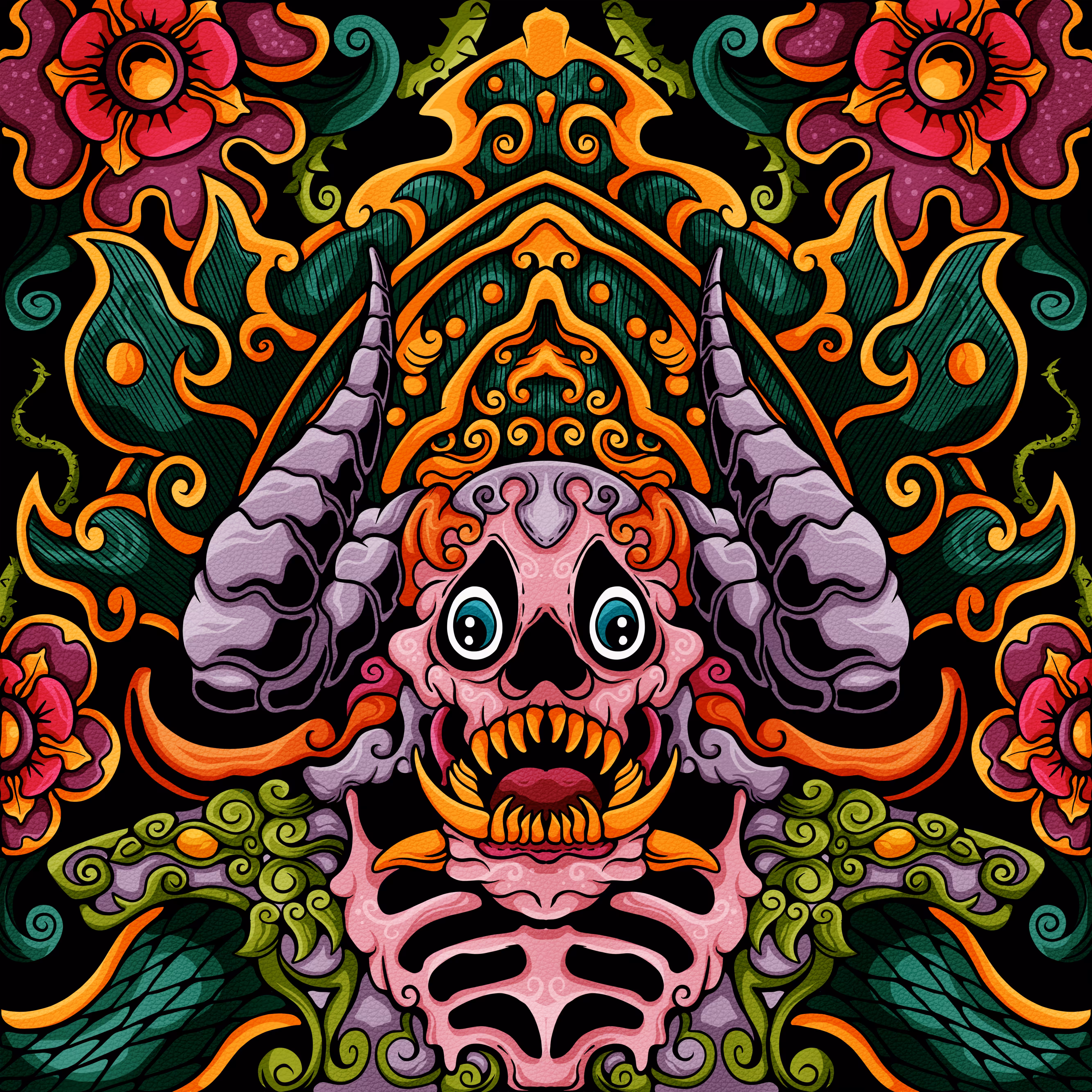 pink cute skull