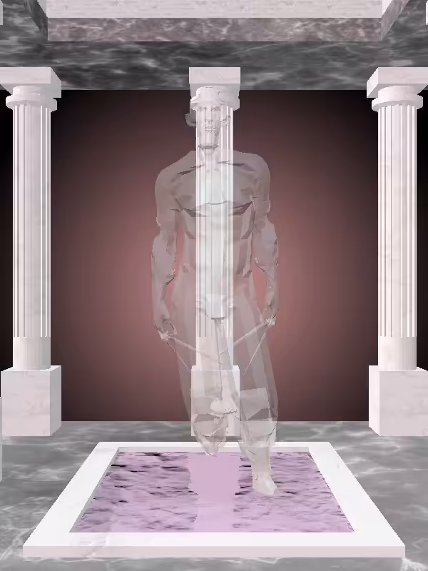 HeavenComputer: The Fading Fragmented Threatening Matte Ivory Man #7030