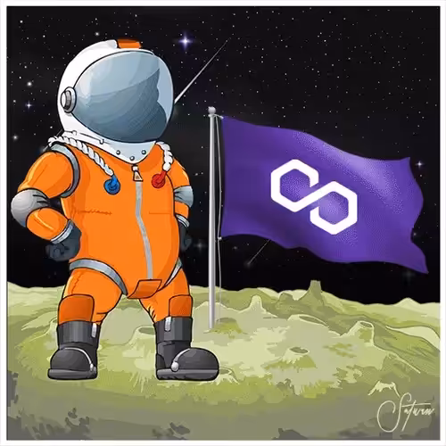 PlanetVisitor: Polygon (MATIC) Flag Waving on Saturn #4