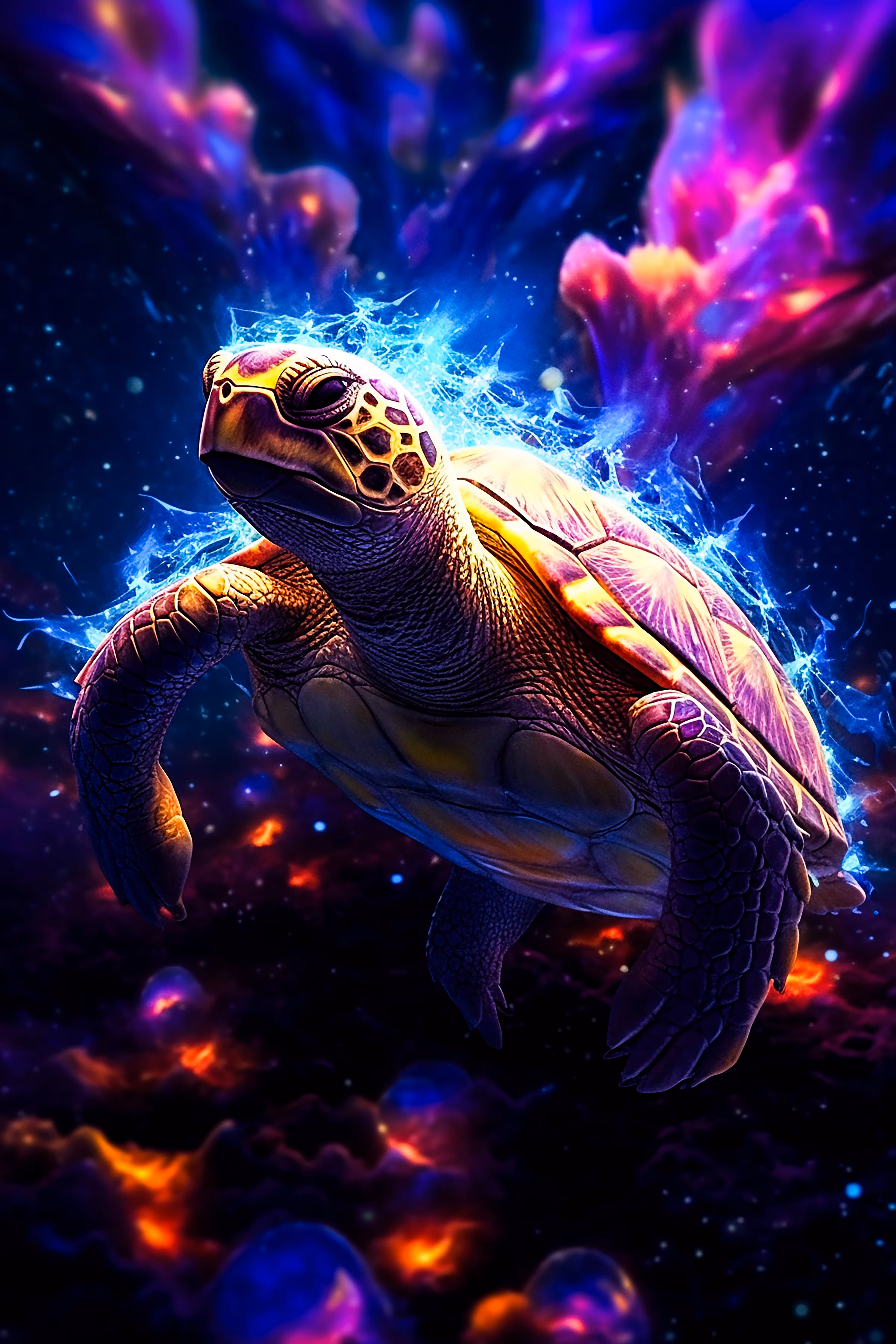 Electrified Sea Turtle