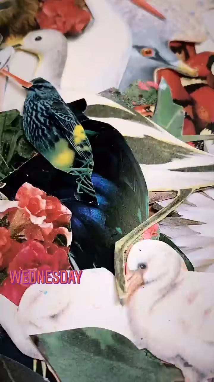 Miscommunicated Secrets - Collage Art Process Video - Wednesday