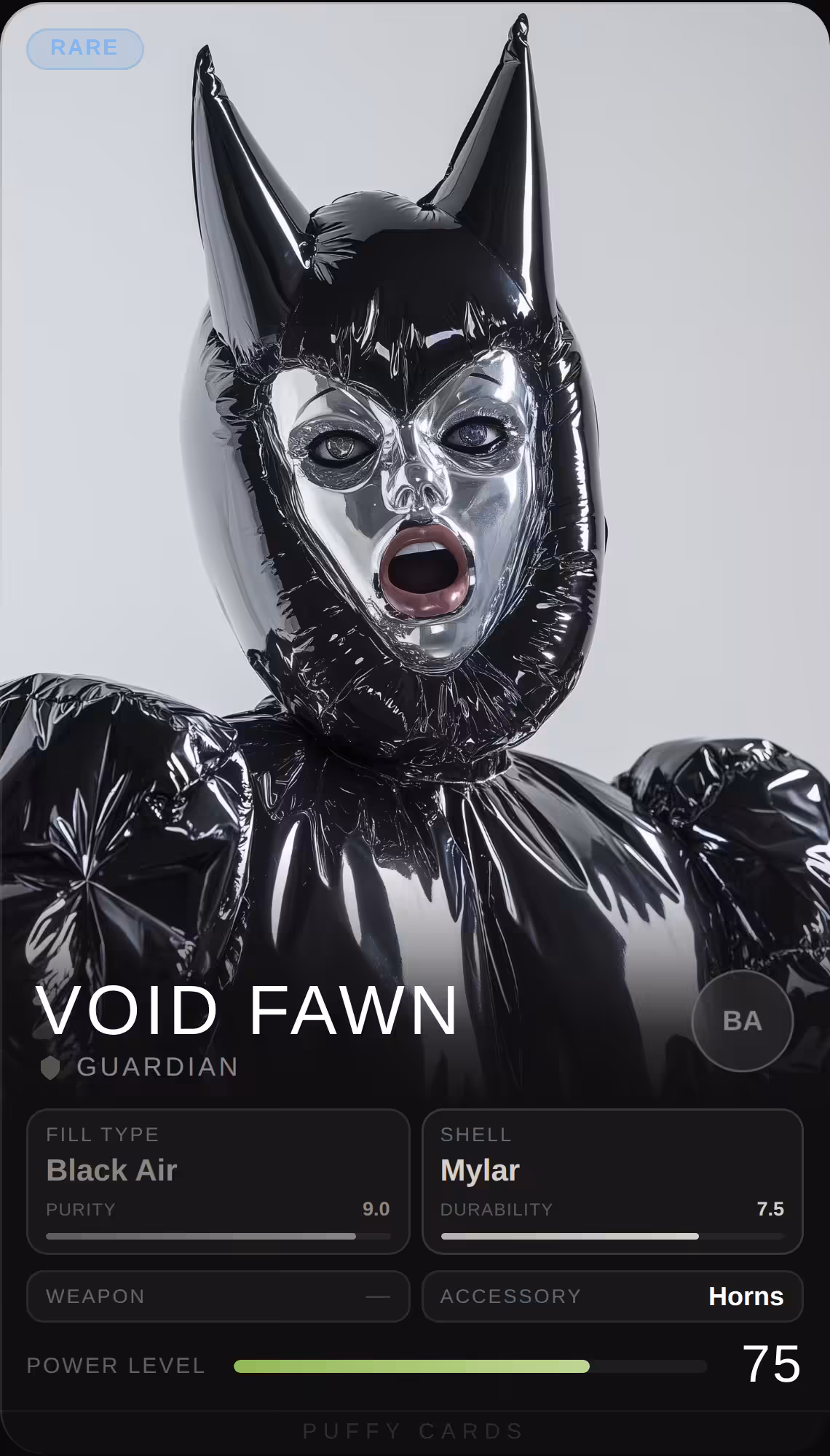 Puffy Cards: Void Fawn
