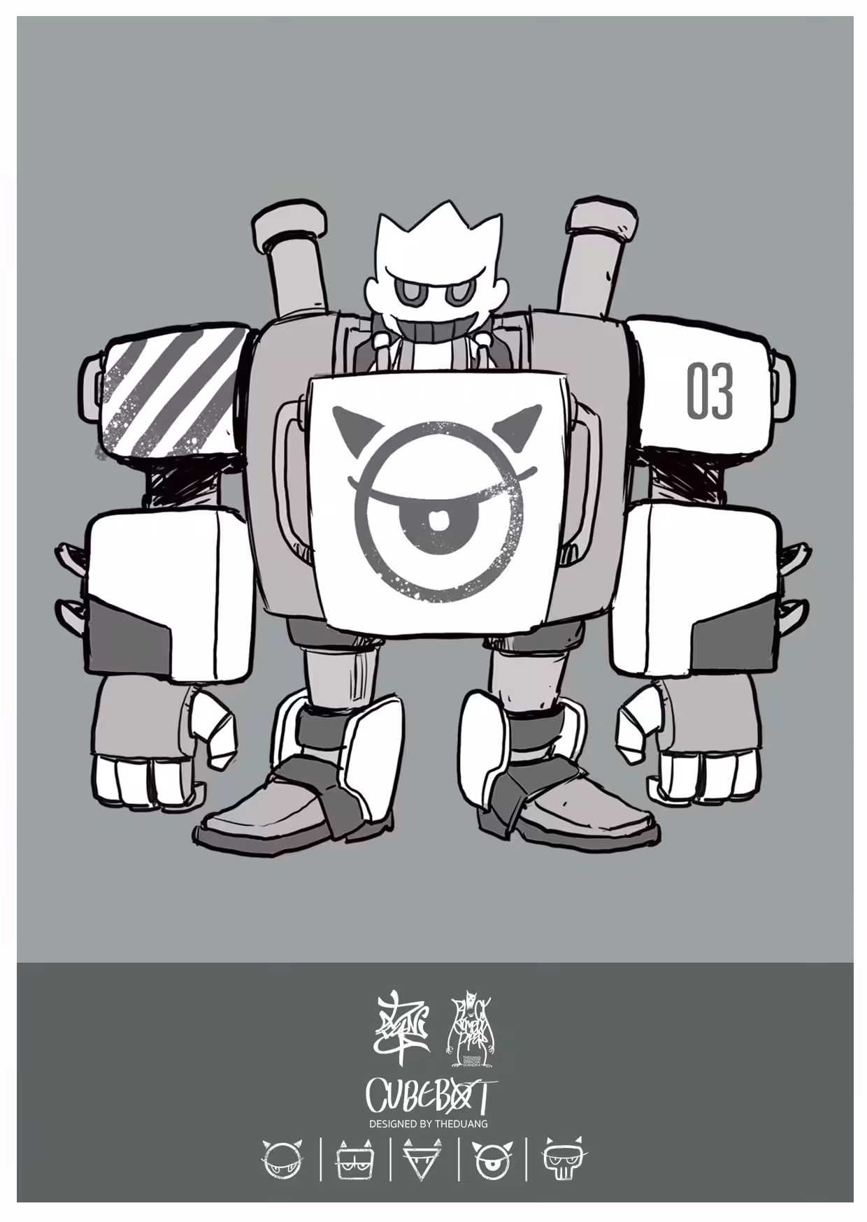 cubebot white
