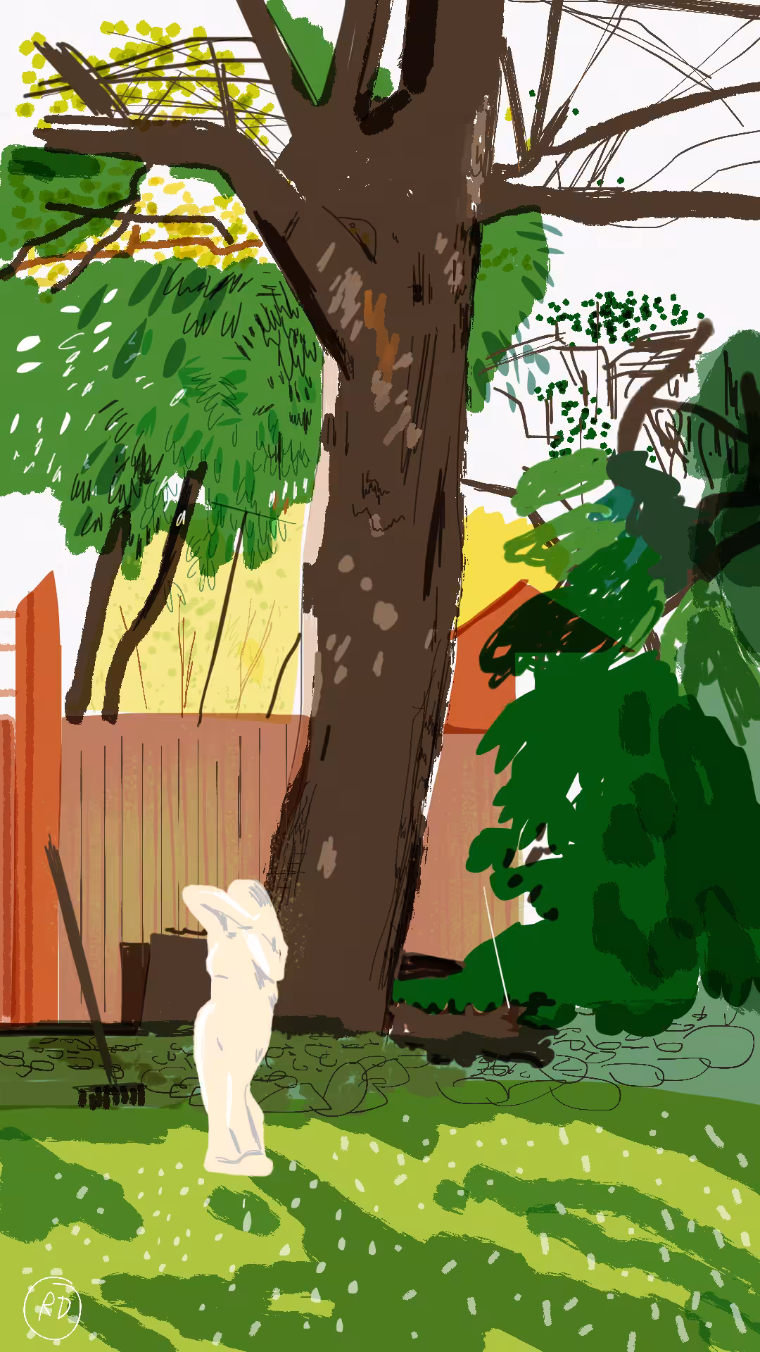 'Ornament in a garden'