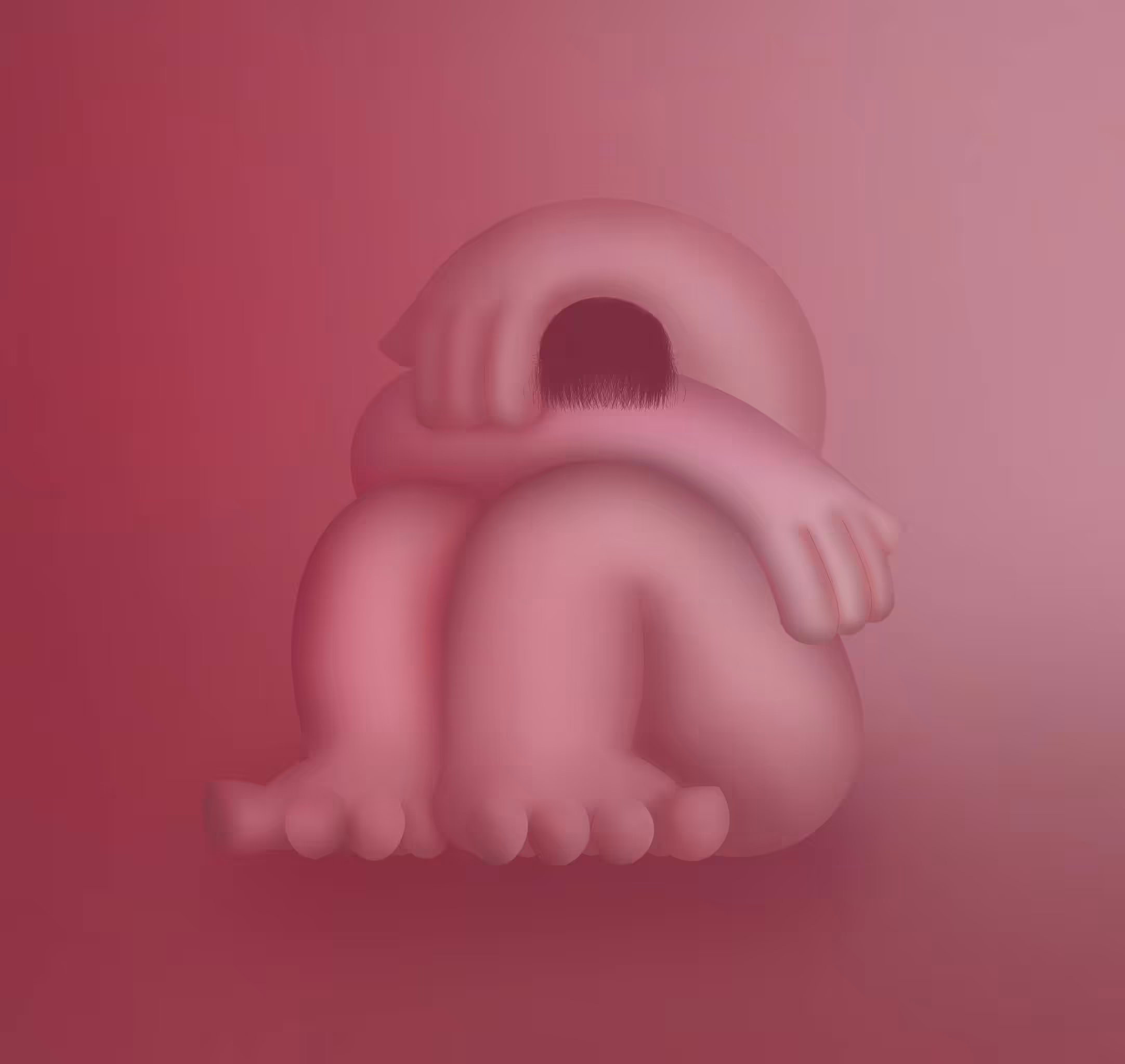 Figure with Head in Arms