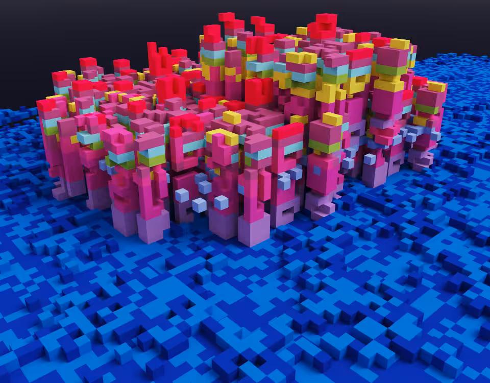 3D colorful blocks 10