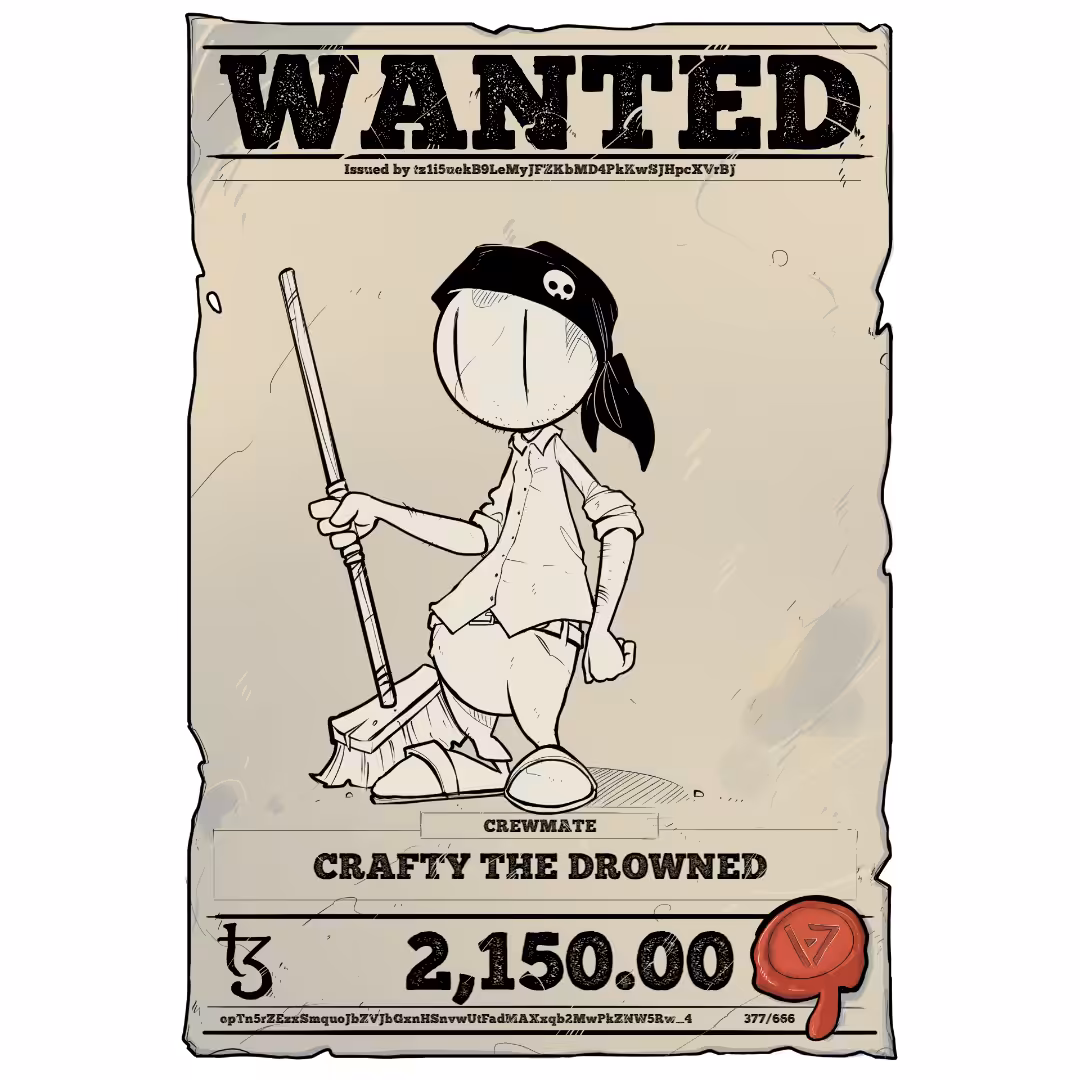 CRAFTY THE DROWNED | TEZOS PIRATE 377/666