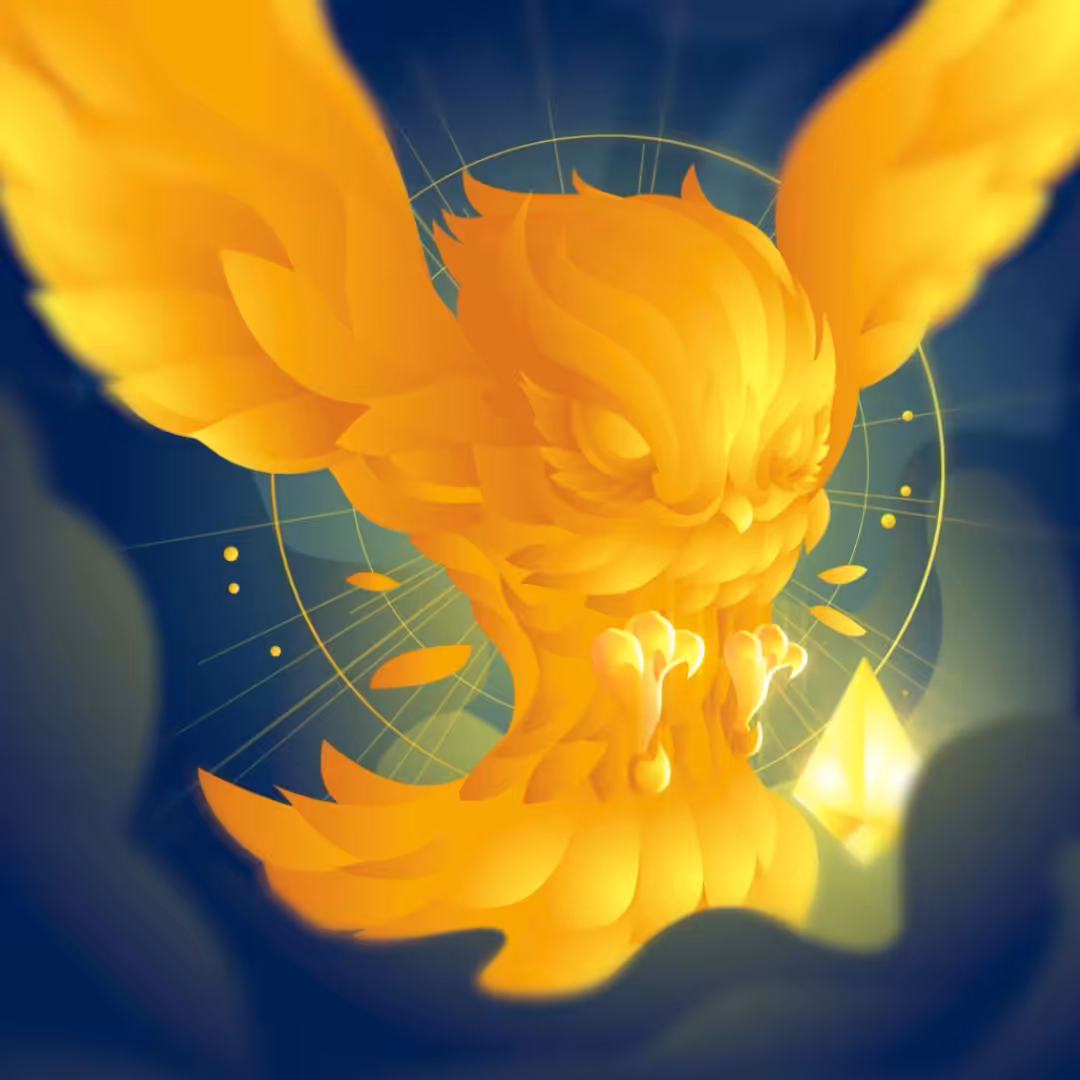owl and shiny gem 