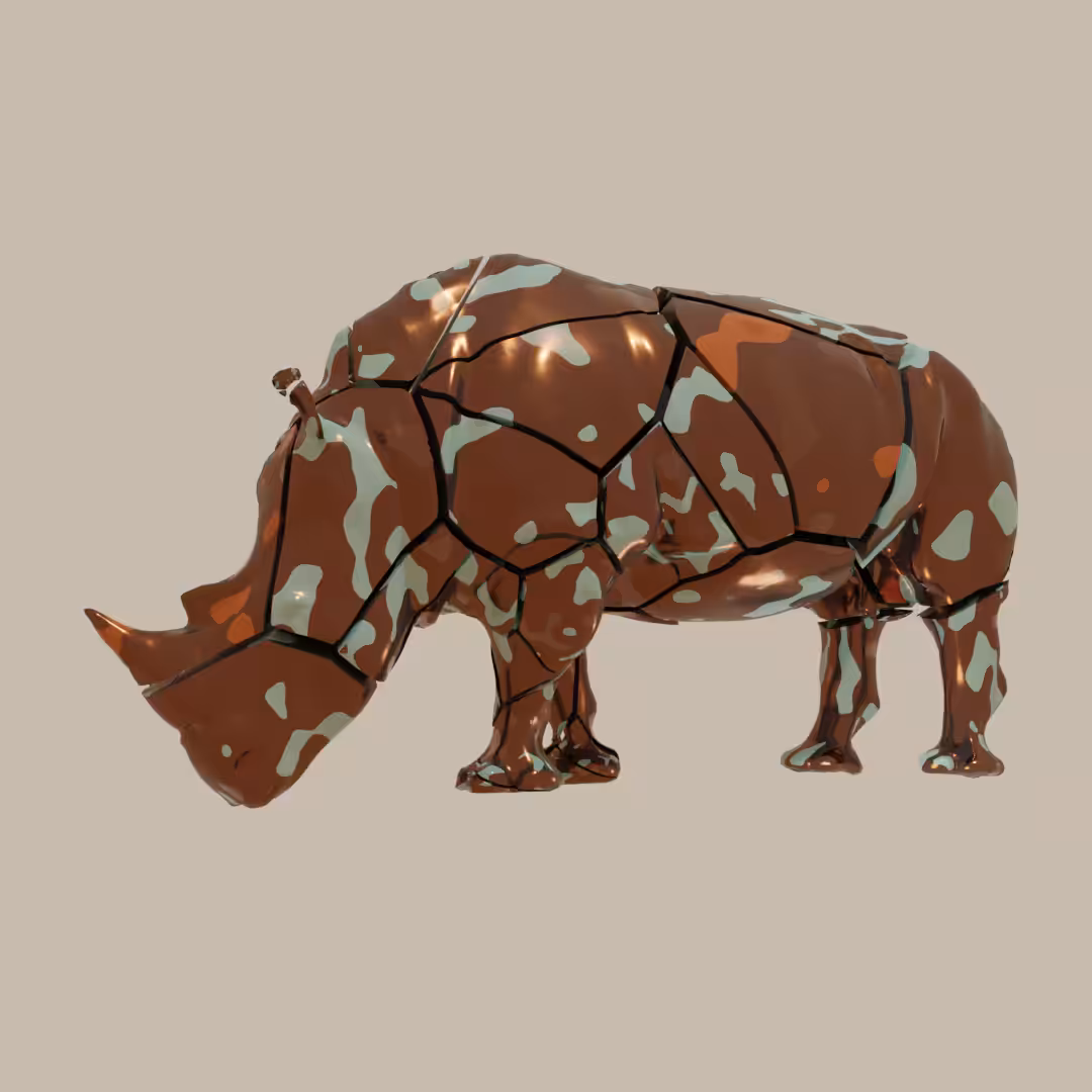 3d Rhino Fractured