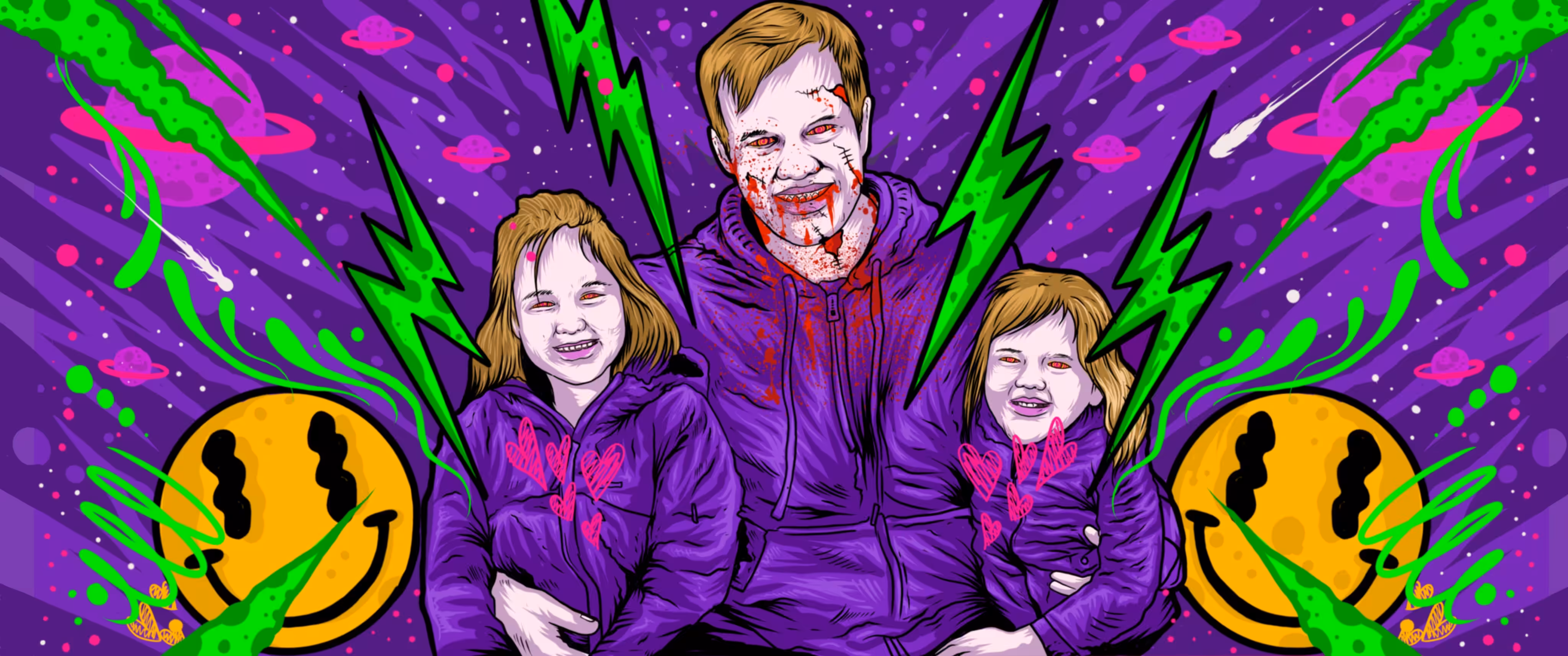fairy girls keeping alive their zombie dad