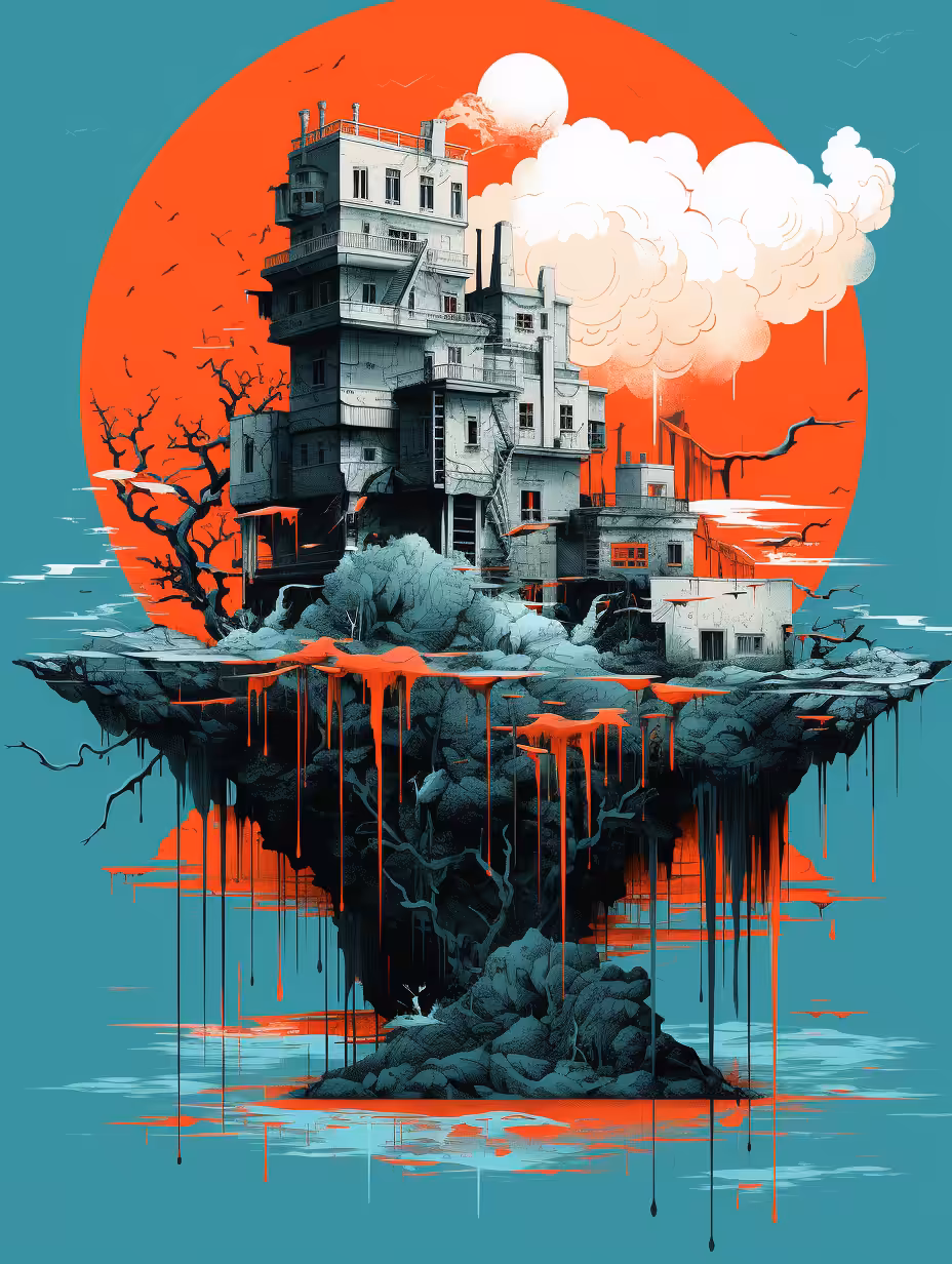 The town
