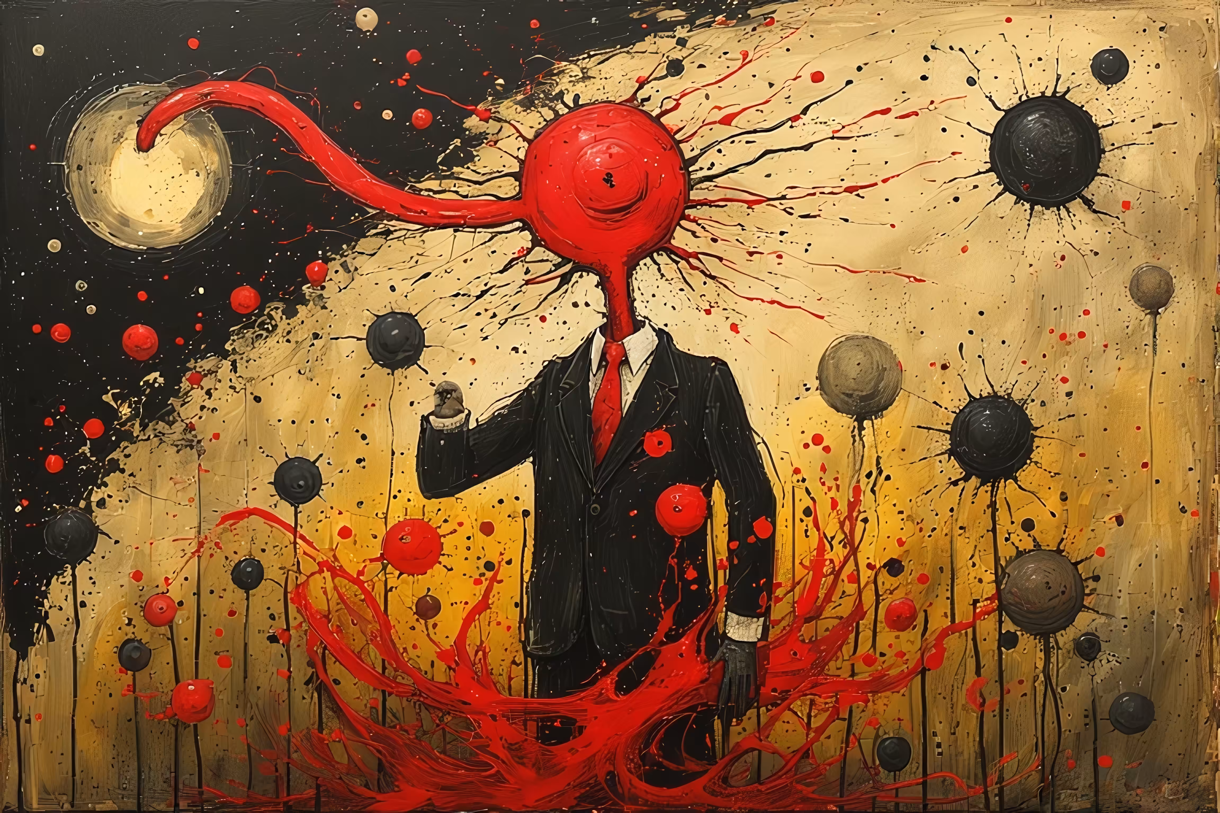 365 Brushstrokes of the Future: The Sanguine Executive in a Splattered Cosmos
