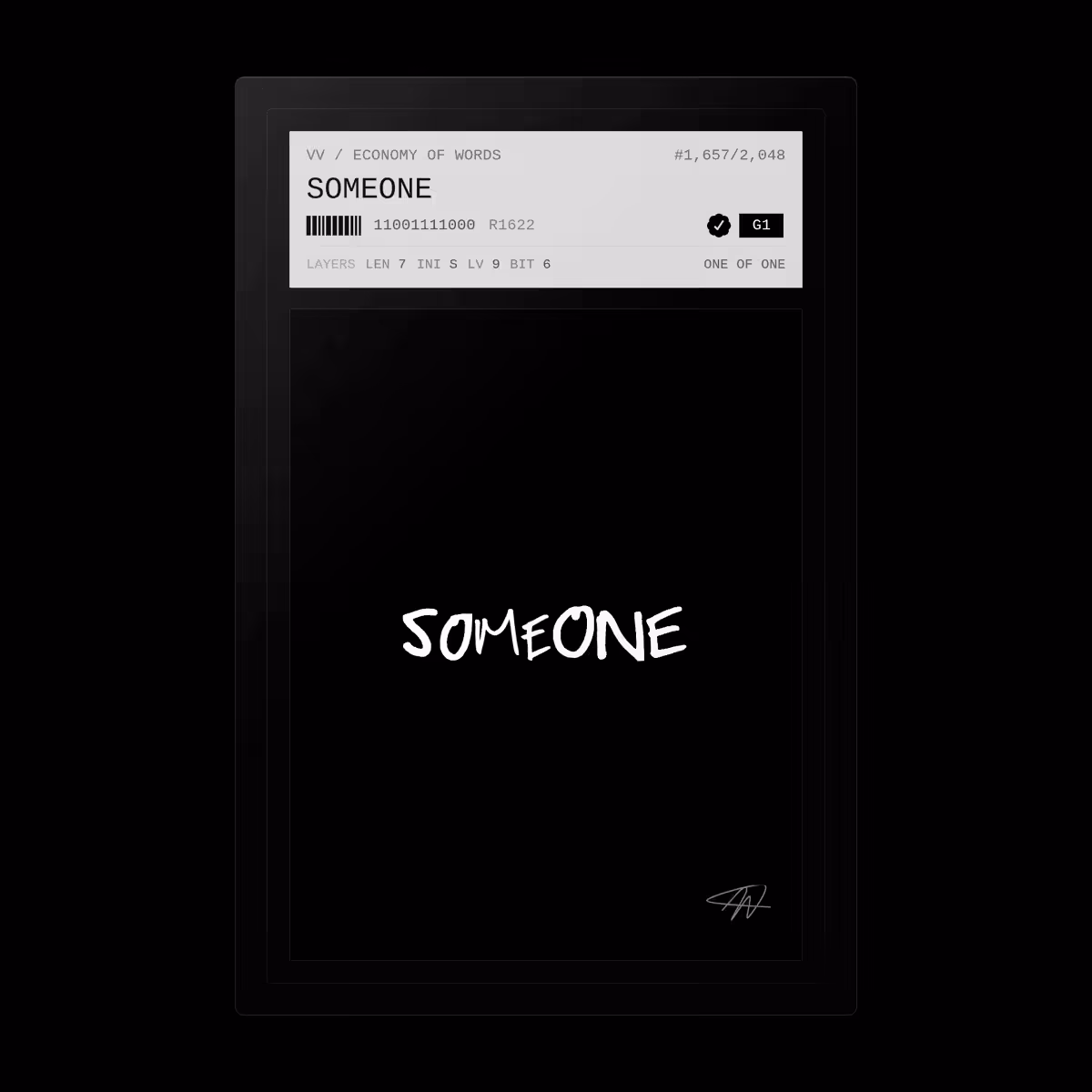 SOMEONE · #1657
