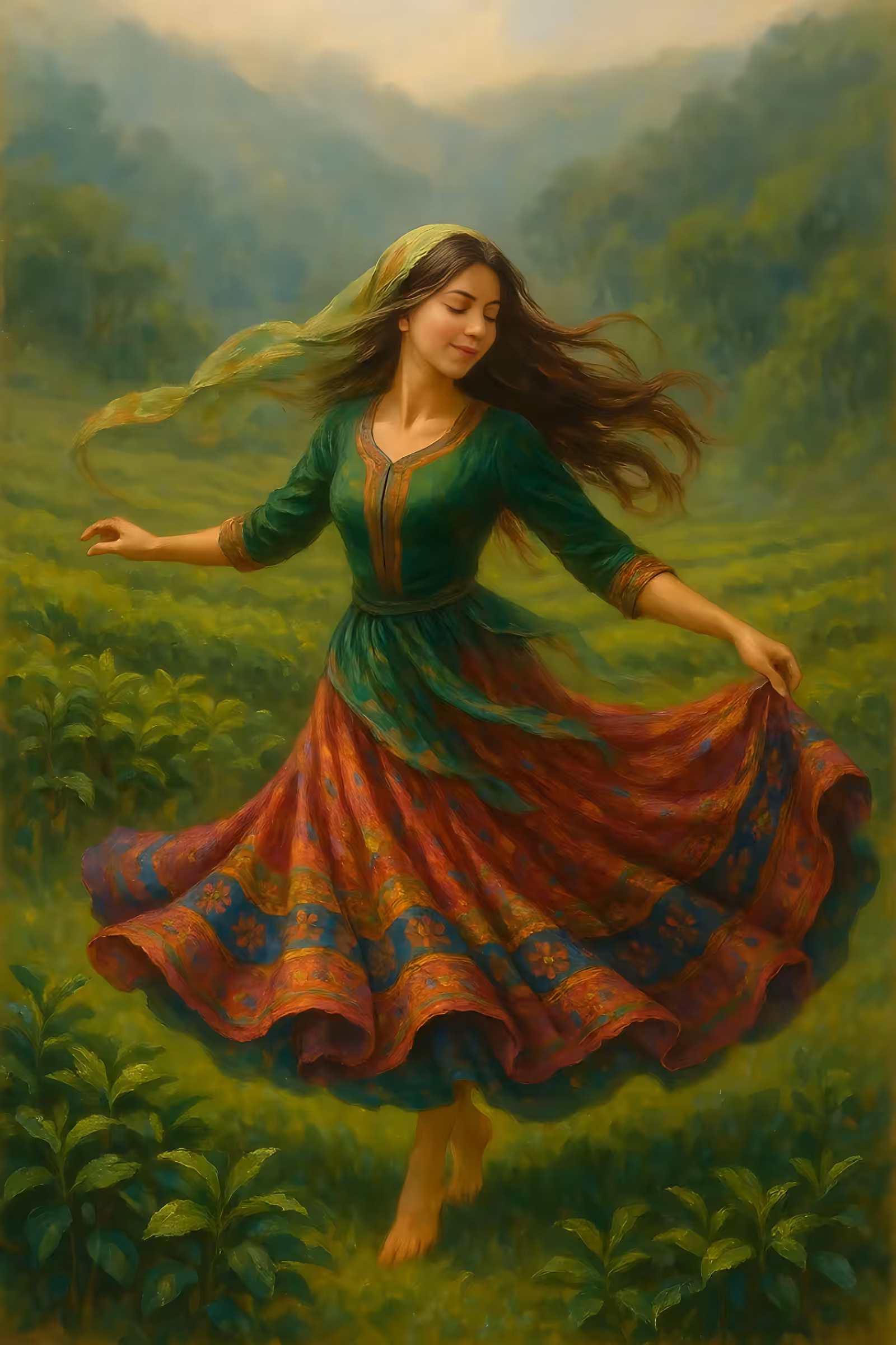 " Dance in the Tea Garden 💃"