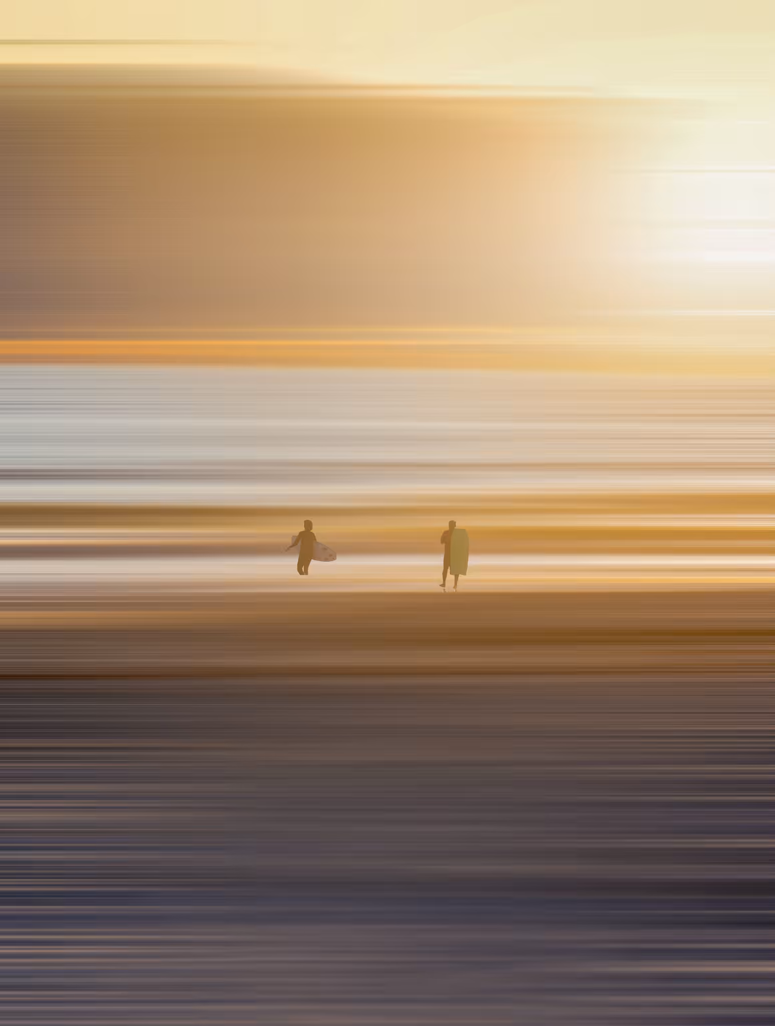 surfing into the sunset