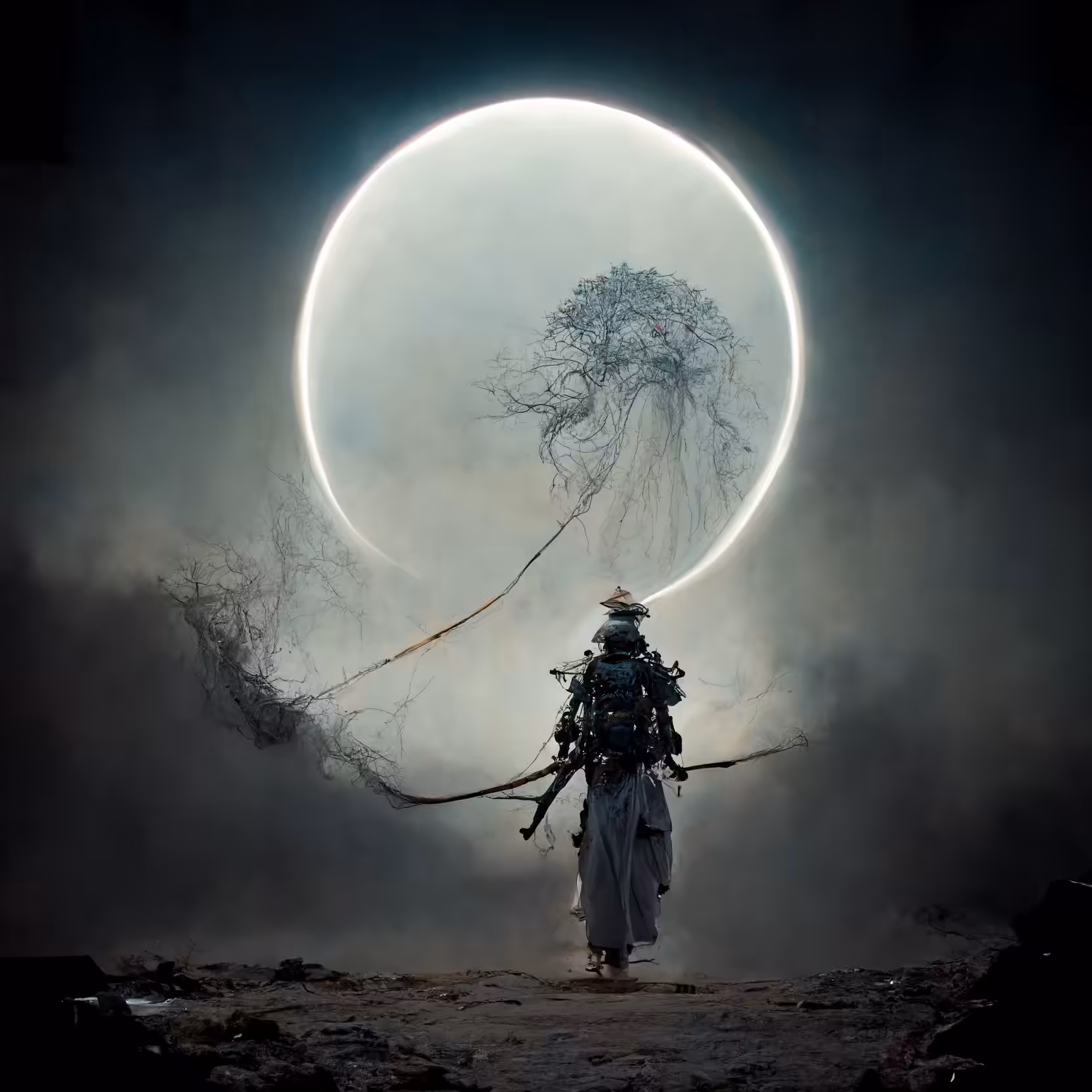 The samurai on his journey