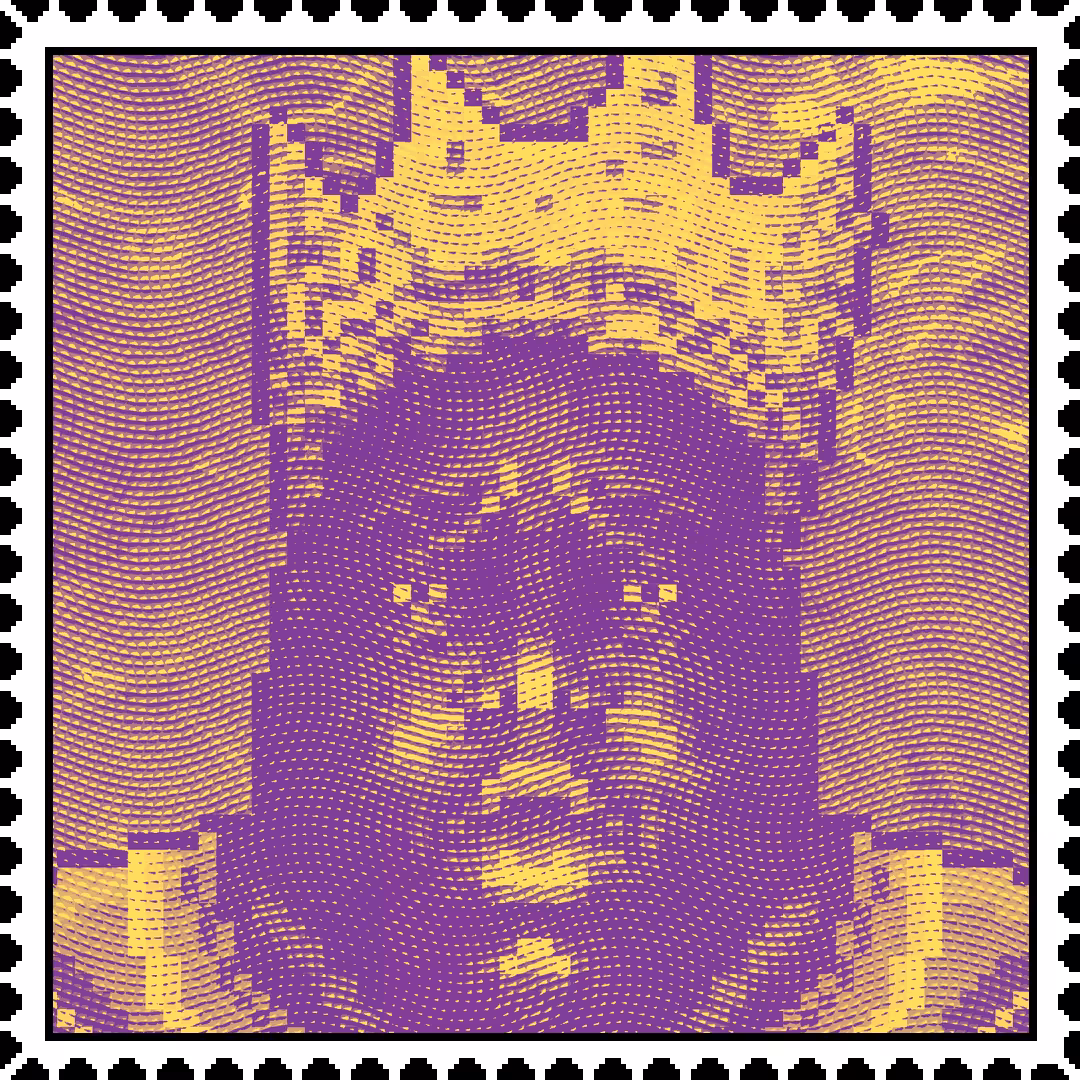 Biggie King 'Gold crown edition' caricature stamp